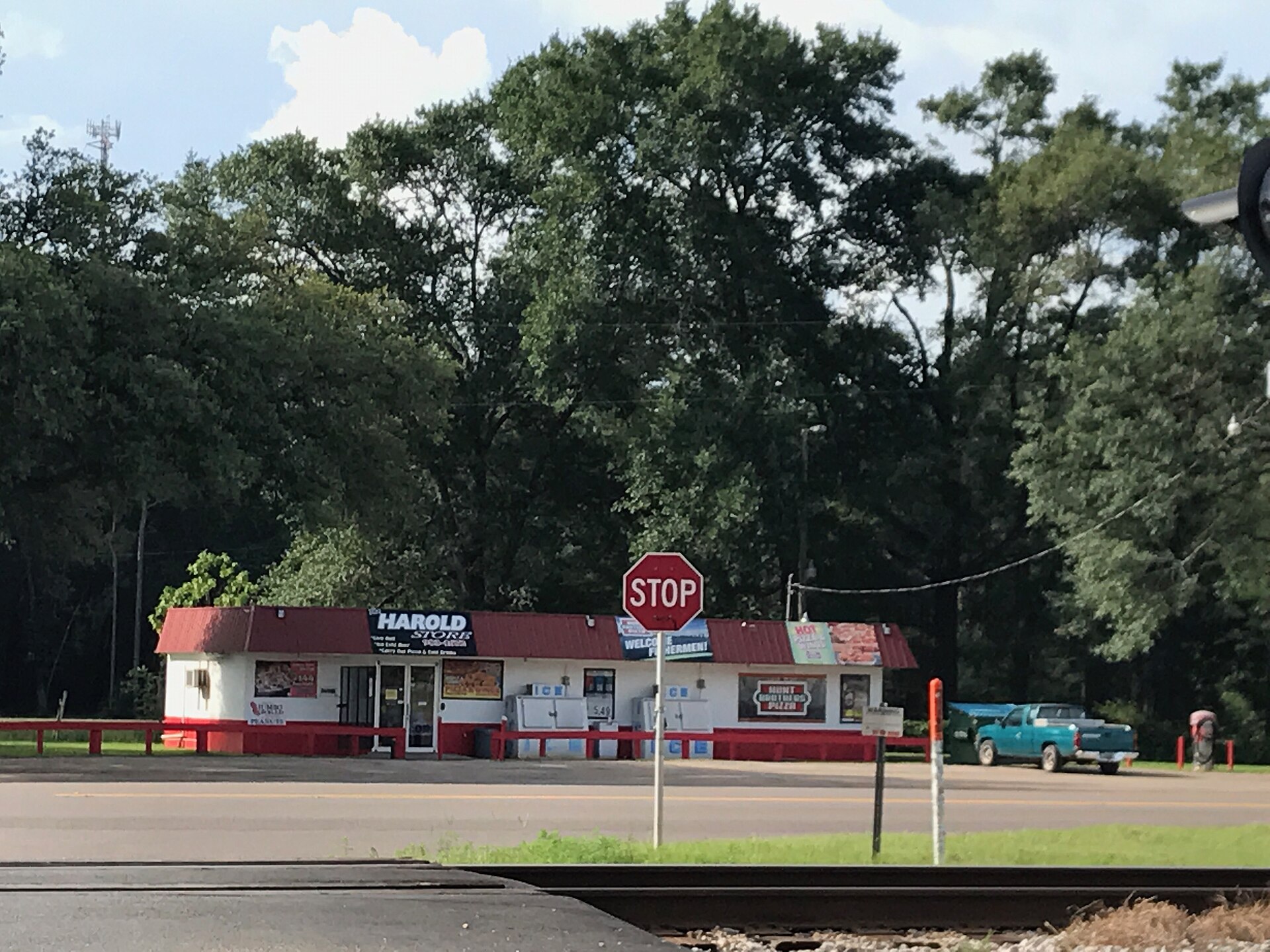 The Harold Store in Harold, Florida. Located at the intersection of Deaton's Bridge Road, Miller Bluff Road and US Highway 90, the store is the only retail operation in Harold.