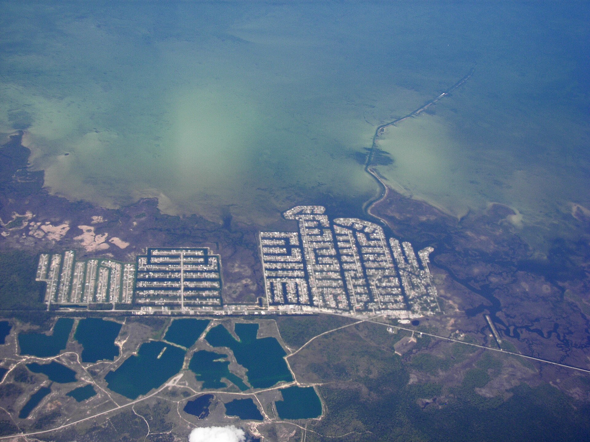 Aerial view Hernando Beach, Florida.