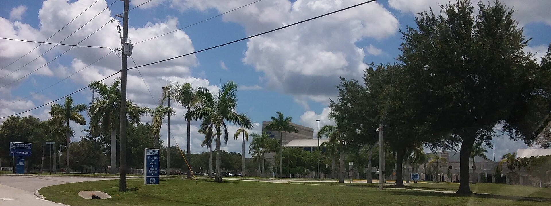 Entrance to North Port High School in North Port, Florida.