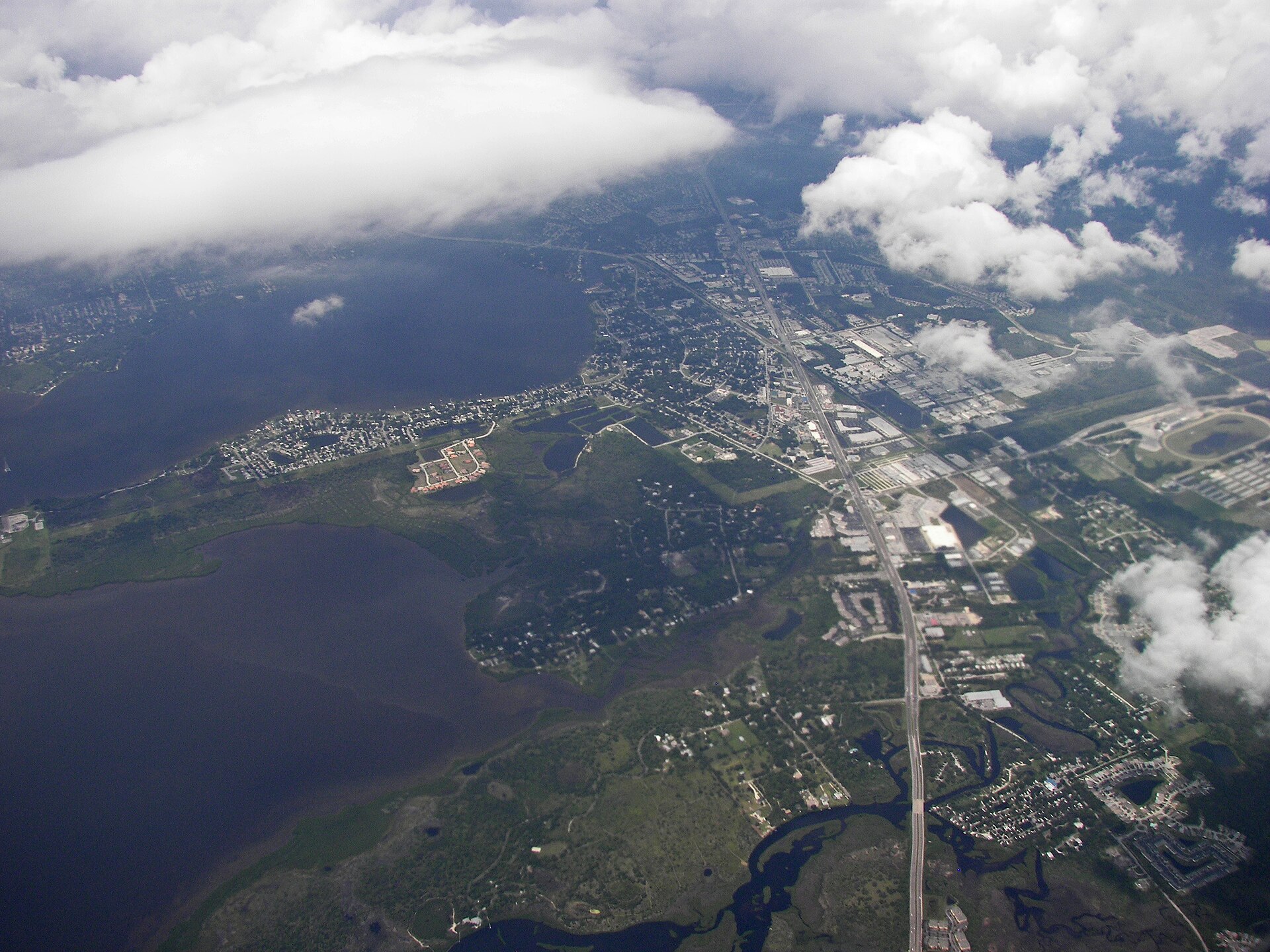 Aerial view of Oldsmar, Florida.