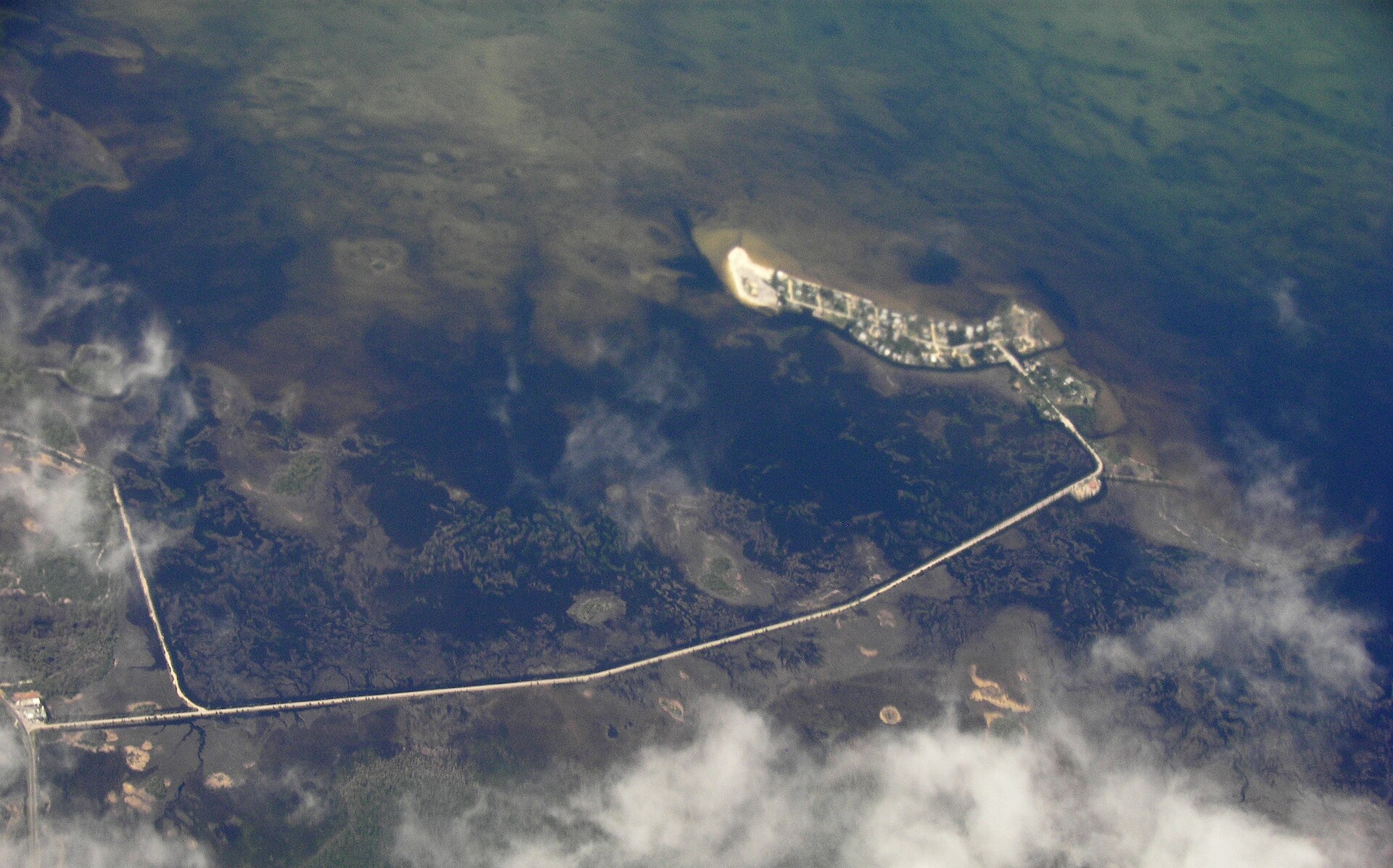 Aerial view of Pine Island in Hernando County, Florida.