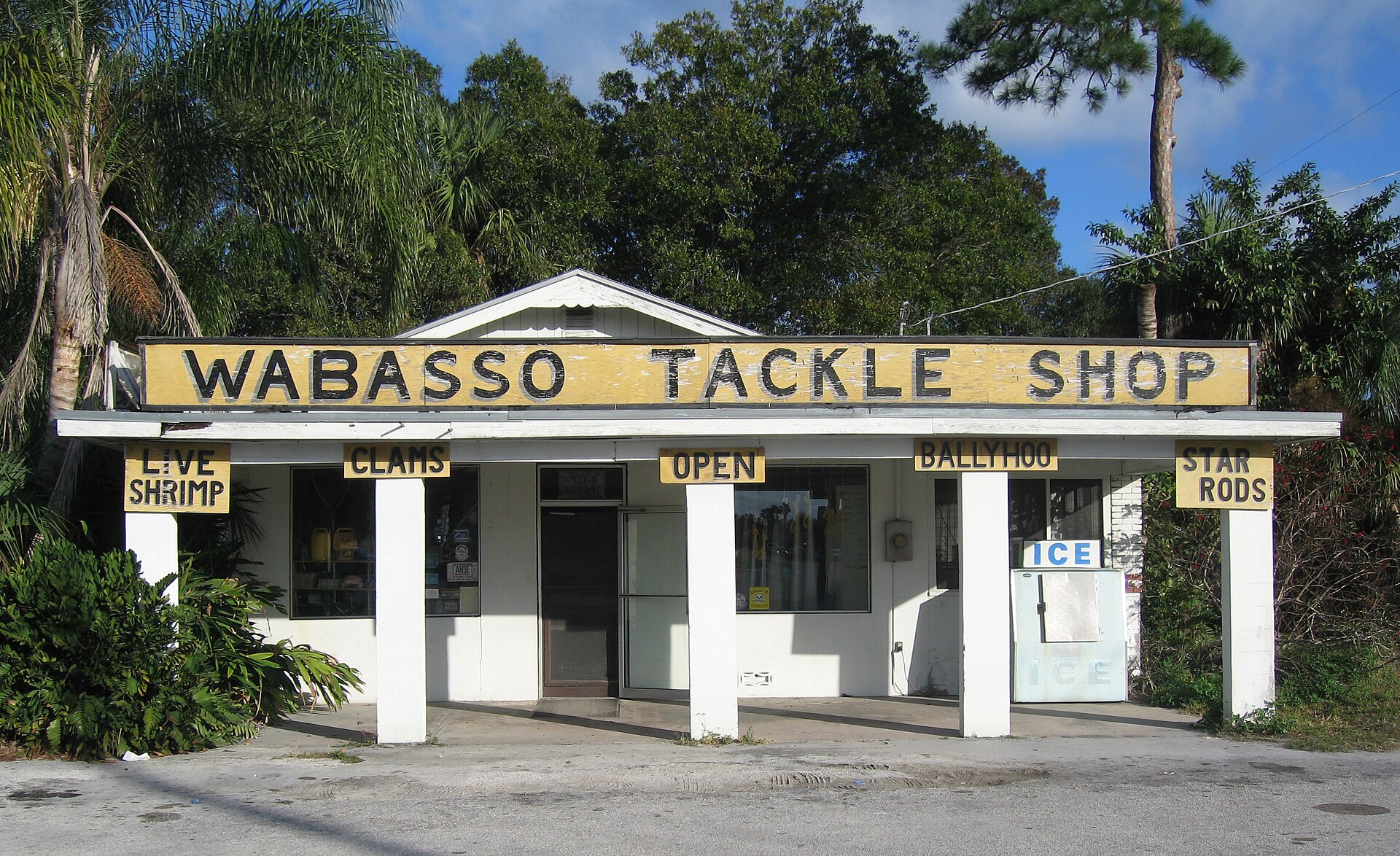 Wabasso Tackle Shop, 4720 85th Street, Wabasso, Florida.