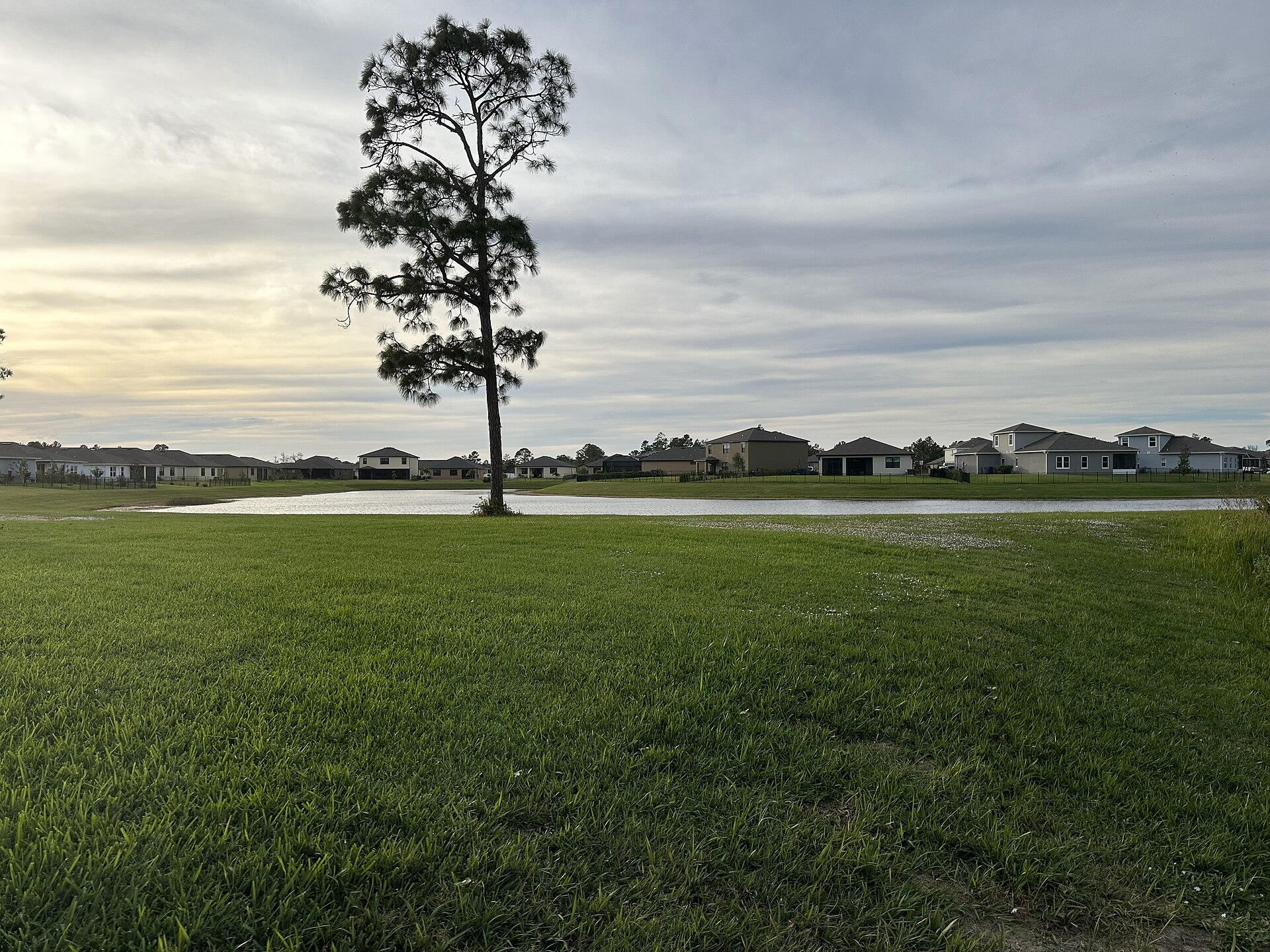 The geographic center of Winter Beach is across this lake between two houses. — Florida