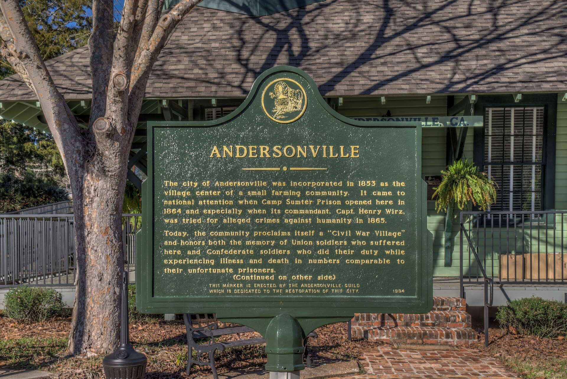 Andersonville The city of Andersonville was incorporated in 1853 as the village center of a small farming community. — Georgia
