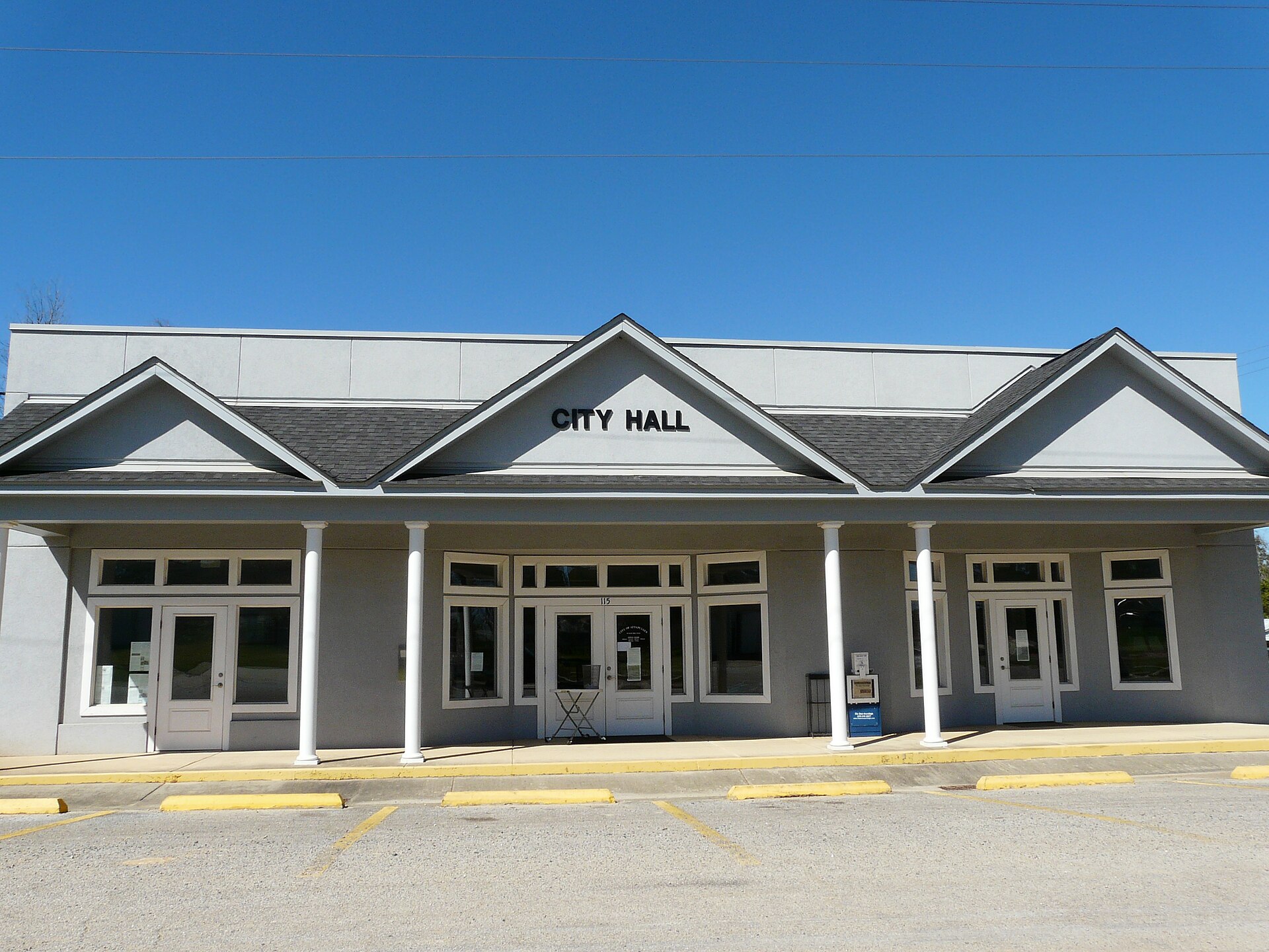 The City Hall of Attapulgus, Georgia at Main Street and Thomas Avenue.