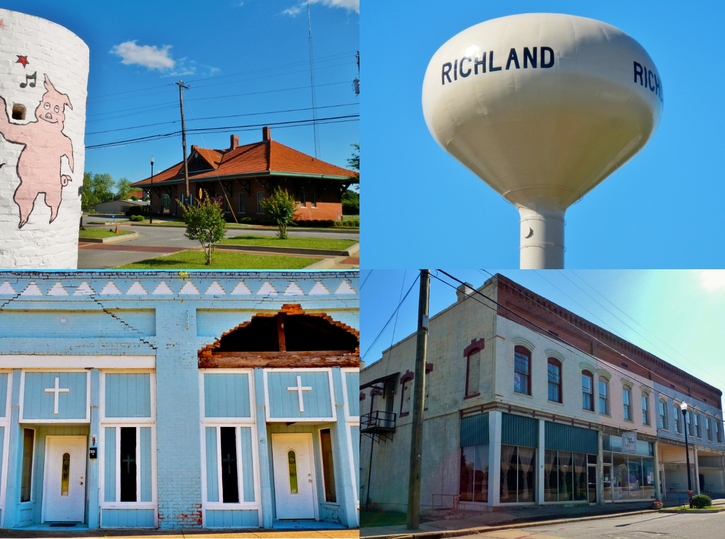 This is a photo collage of Richland, Georgia.