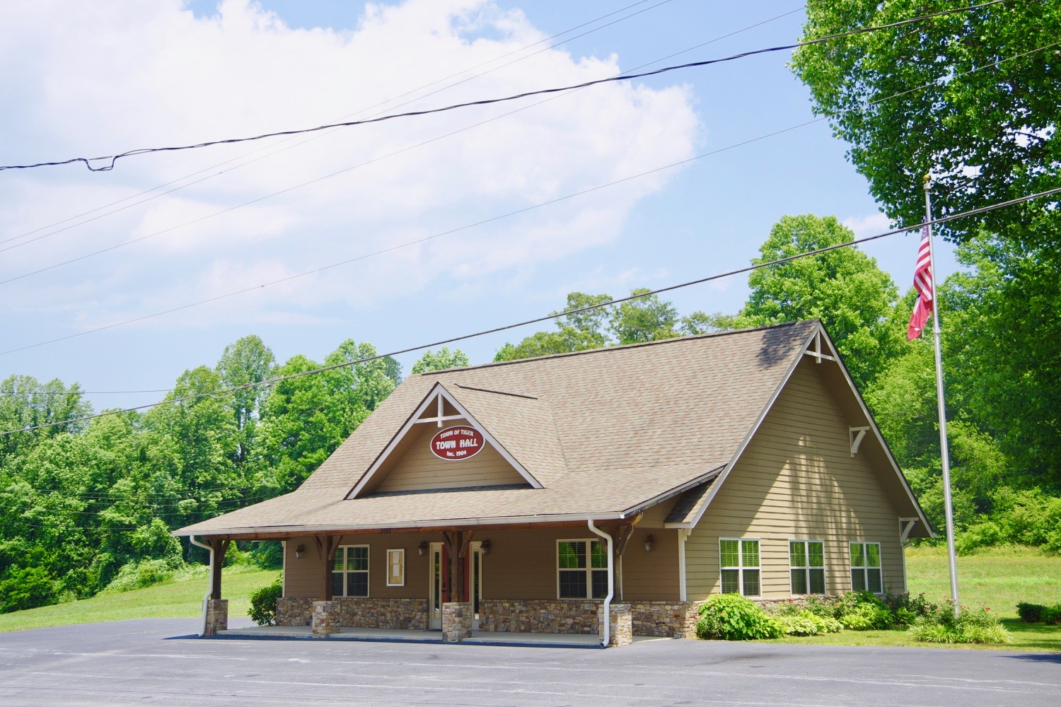 Town Hall in Tiger, Georgia, United States.