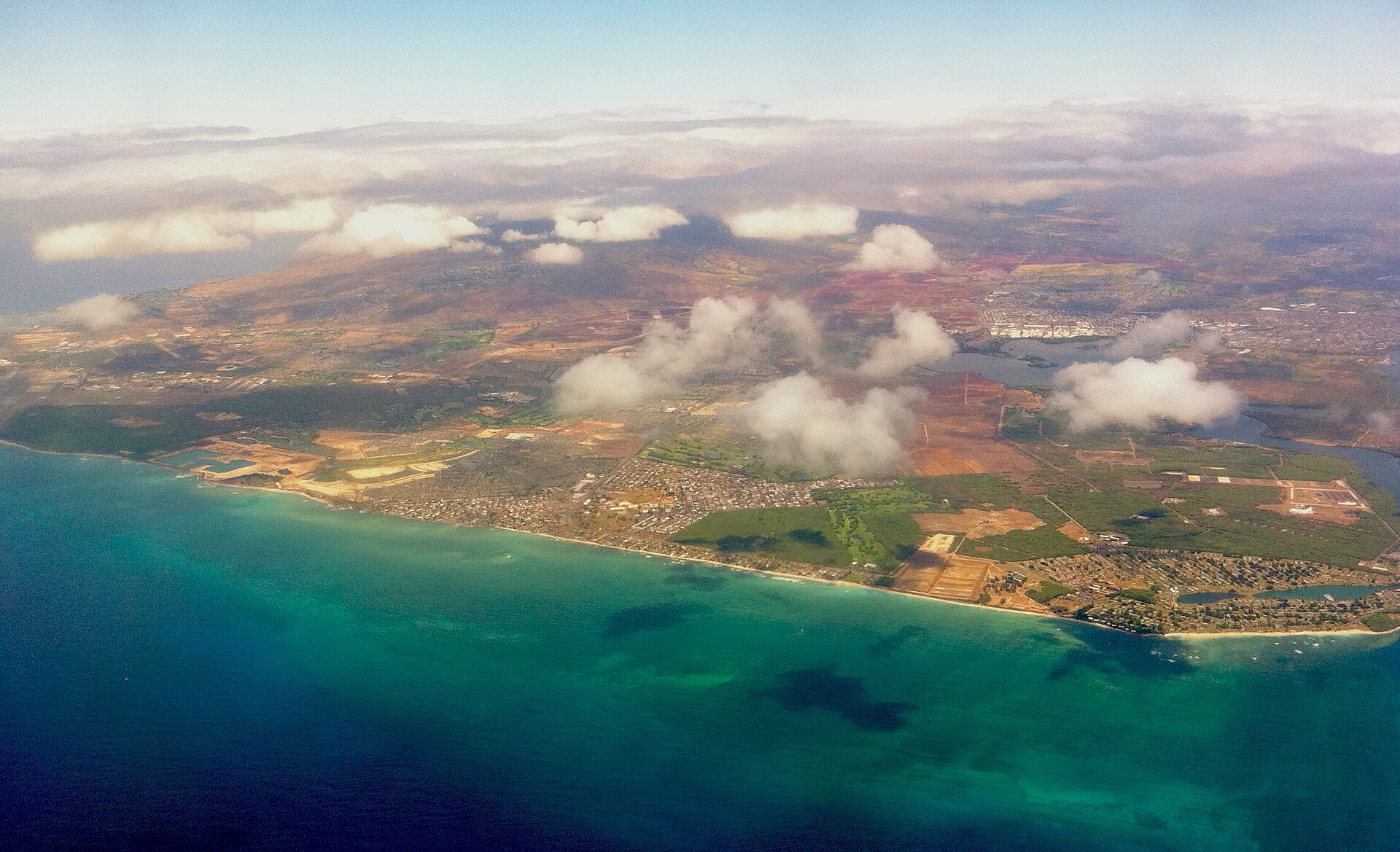 Aerial view of Ewa Beach, Oahu, Hawaii