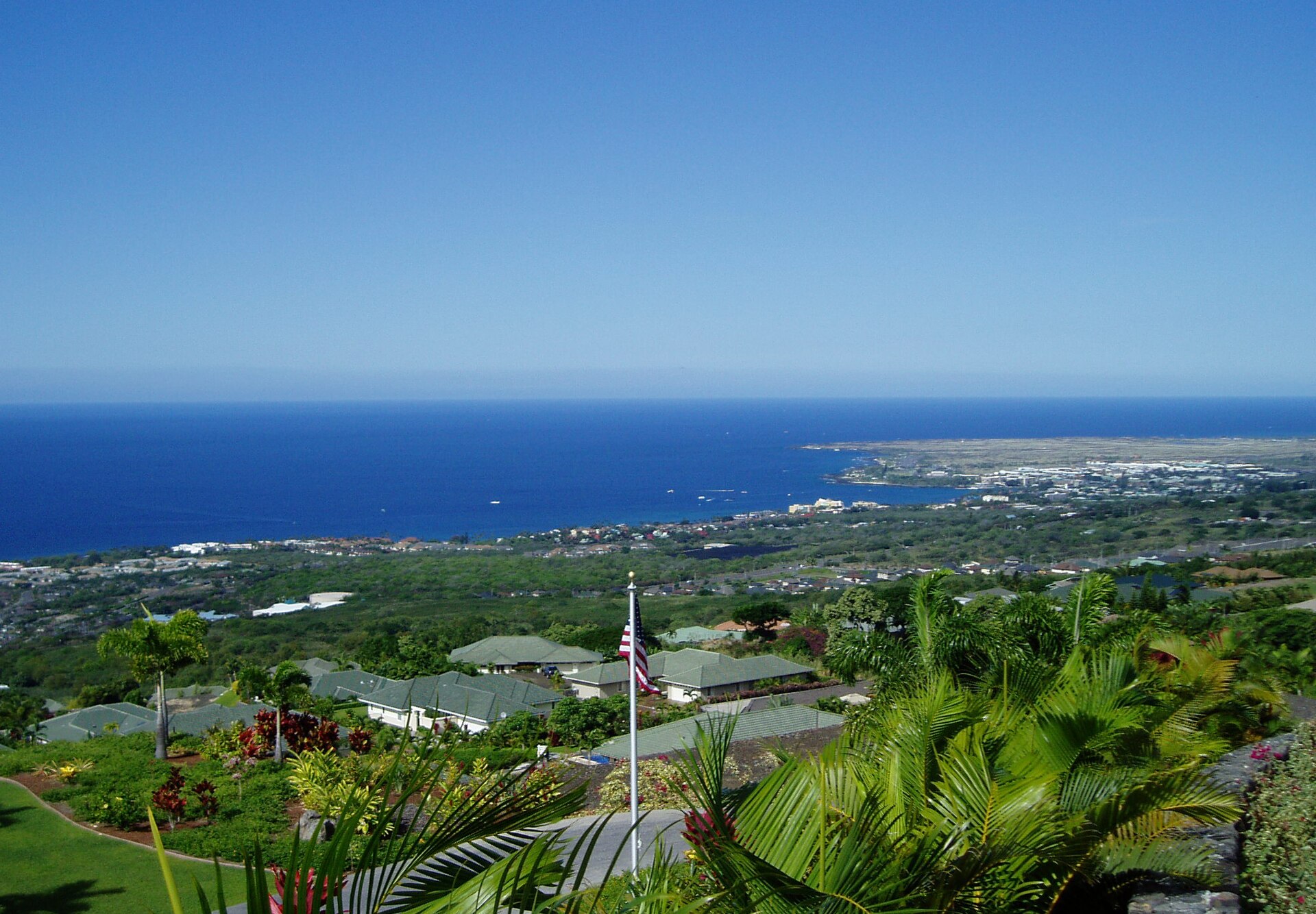 Kona Bay, Hawaii from Mauka. Near Holualoa. — Kailua, Hawaii