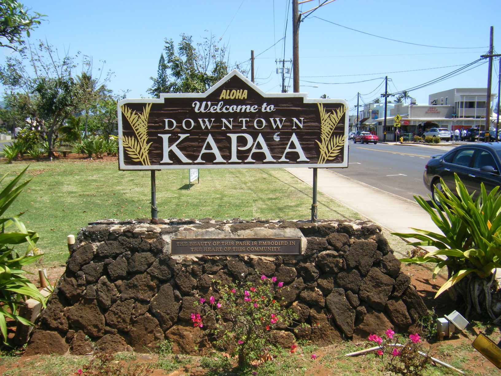 Welcome sign at Kapa'a, Hawaii — Kapaa, Hawaii