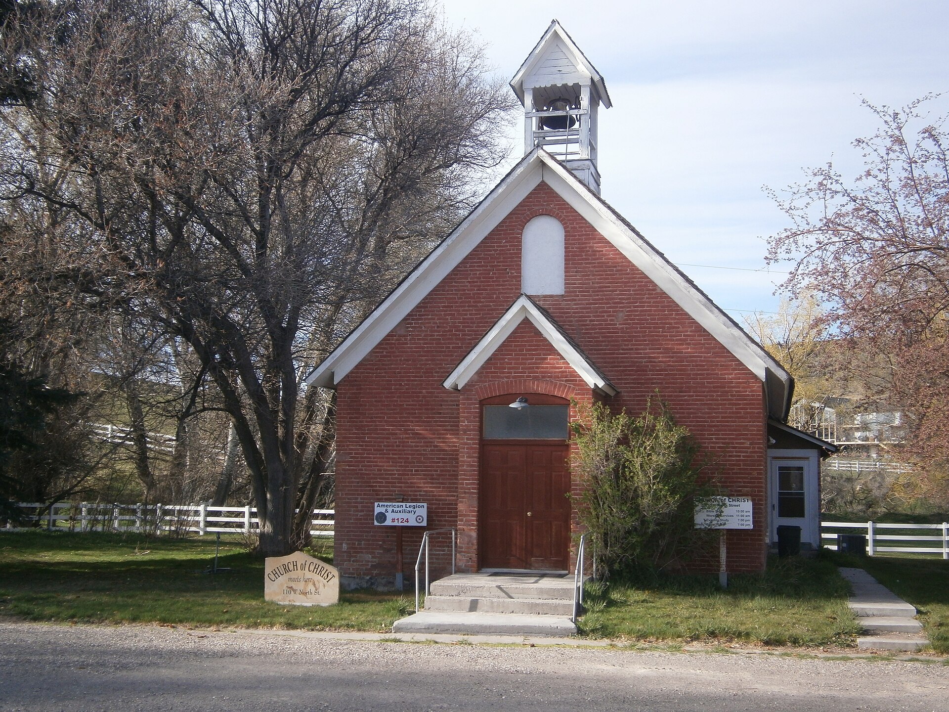 This historic church building in Albion, Idaho is listed as Albion Methodist Church on the National Register of Historic Places.
