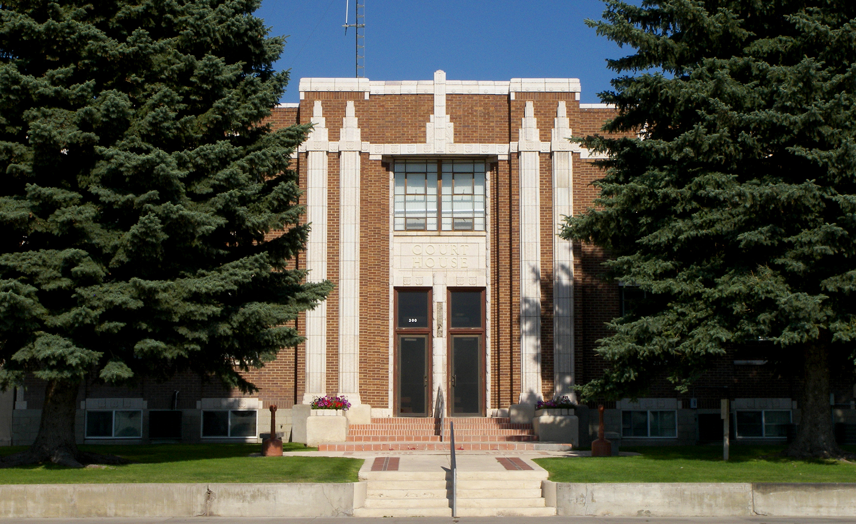 The Jerome County Courthouse in Jerome, Idaho, United States. The building was listed on the National Register of Historic Places on September 28, 1987.