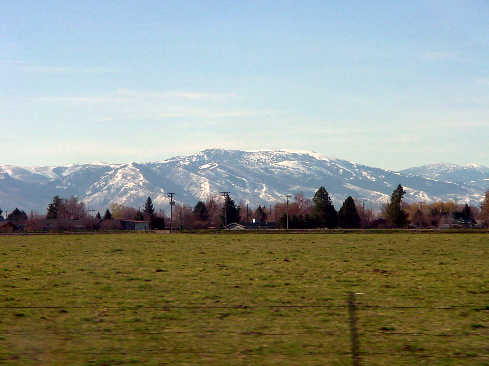 This is an image taken from Heyburn, Idaho looking South towards the mountains surrounding Albion.