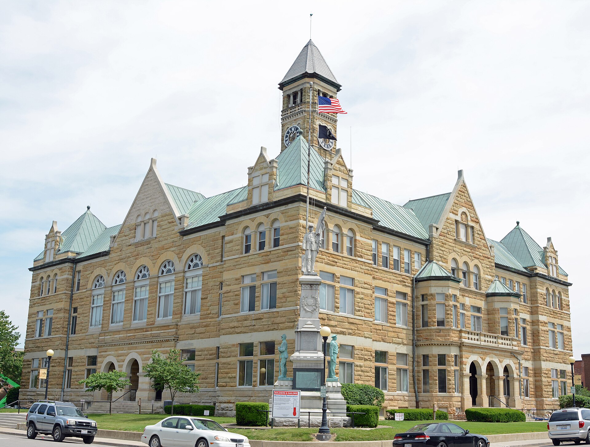 Courthouse in Coles County, Illinois, USA This is an image of a place or building that is listed on the National Register of Historic Places in the United States of America.