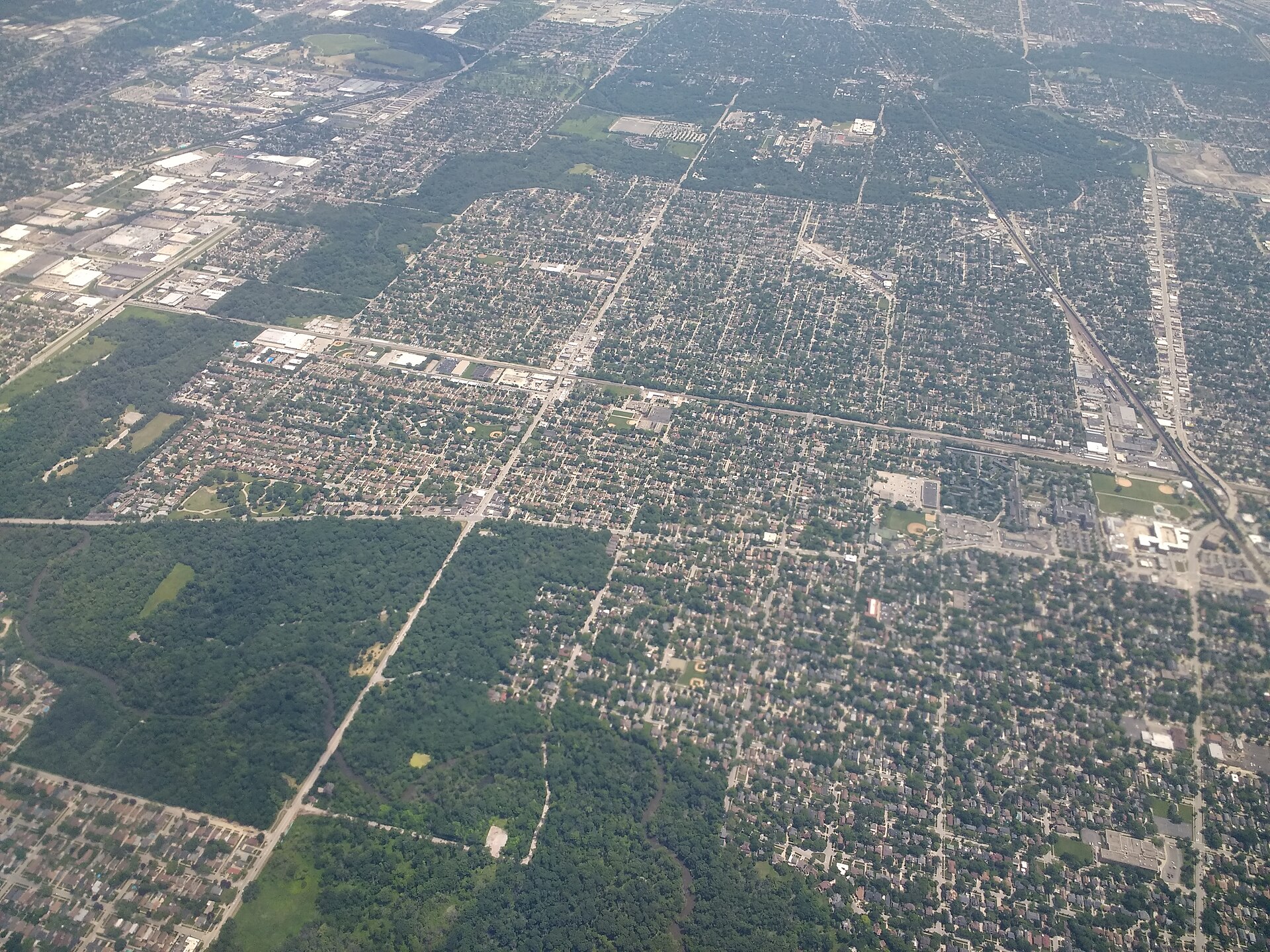 Fields and countryside in Brookfield, Illinois