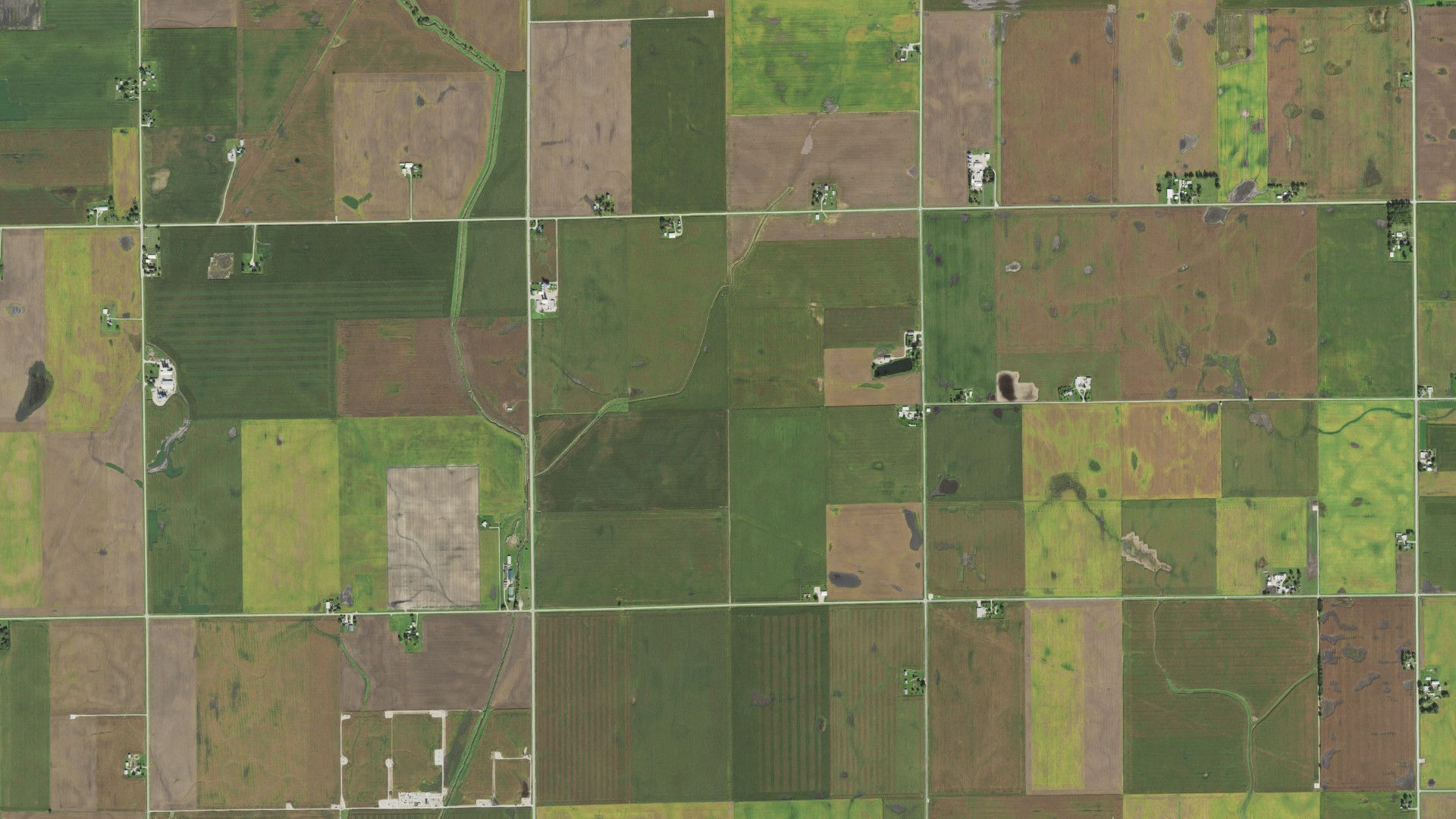 Aerial view of land around Troy Grove, Illinois