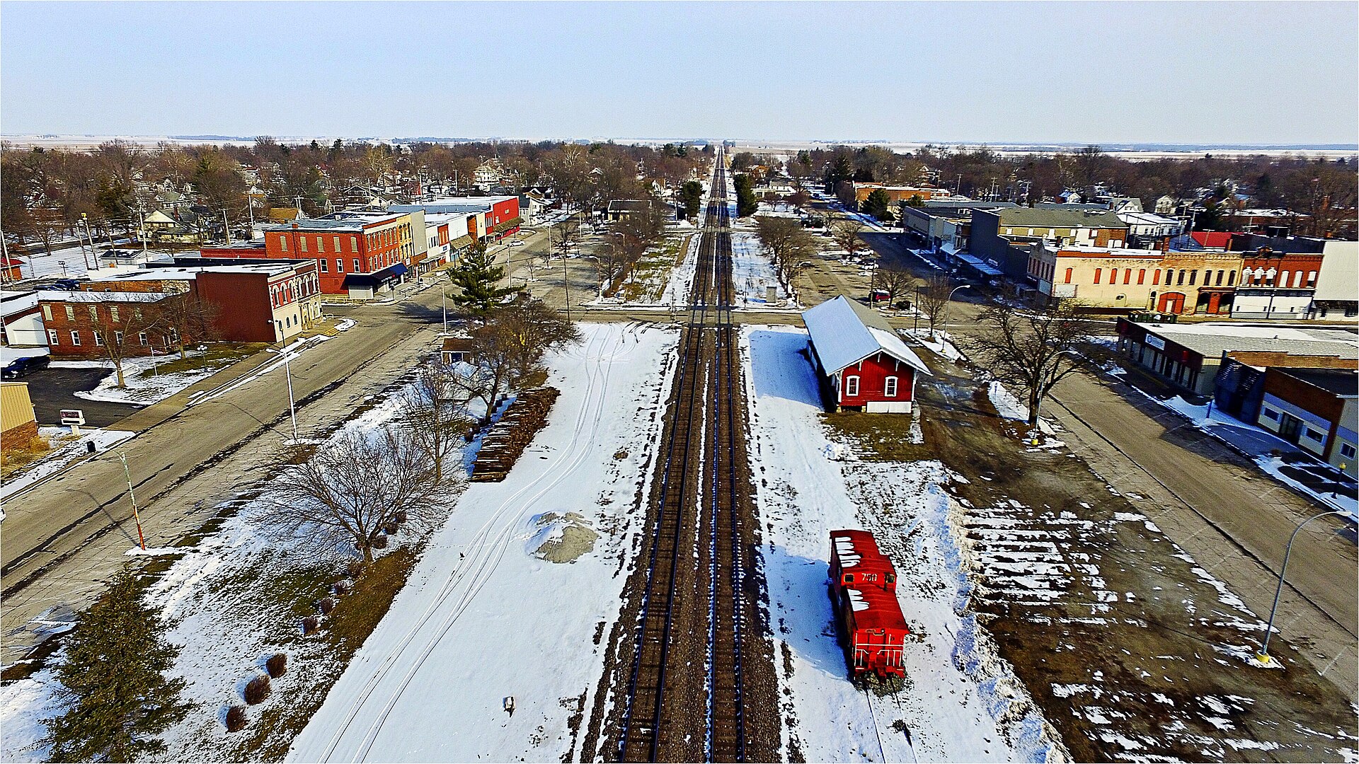 Street scene in Bushnell, Illinois