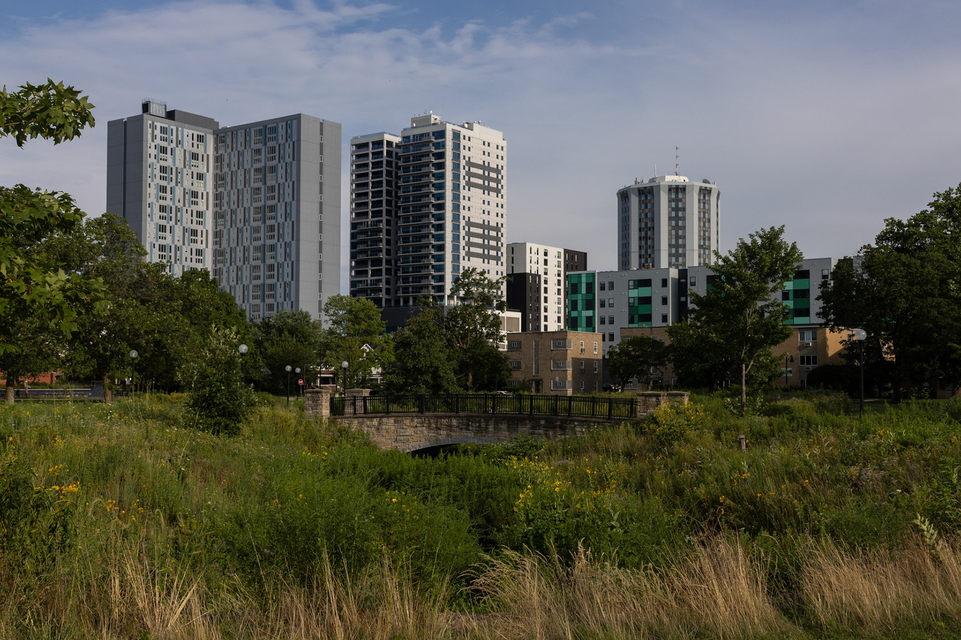 Skyline in Champaign, Illinois