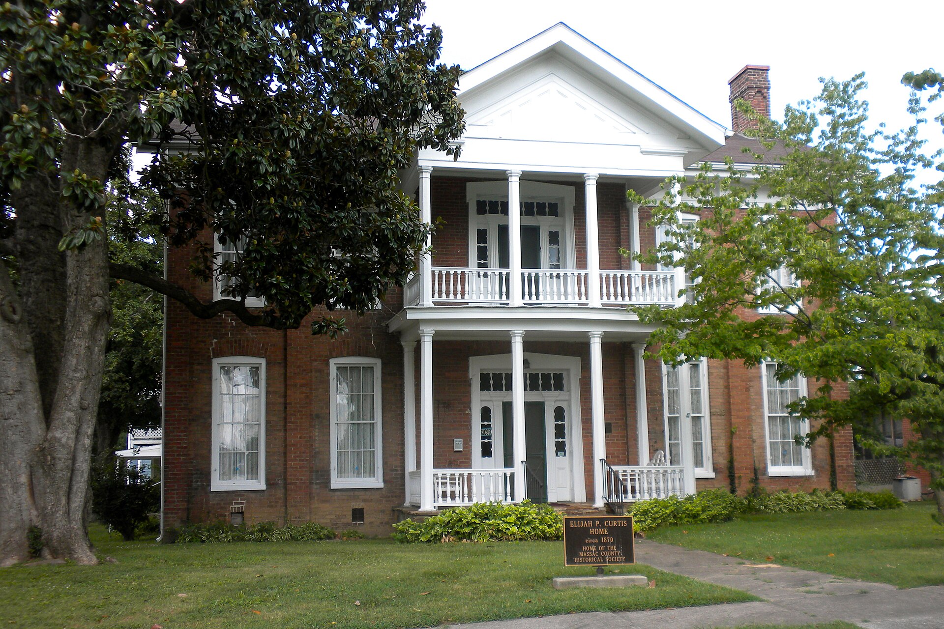 Elijah P. Curtis House on the NRHP since June 9, 1978. At 405 Market St., Metropolis, Illinois (Superman's hometown) — Massac County, Illinois