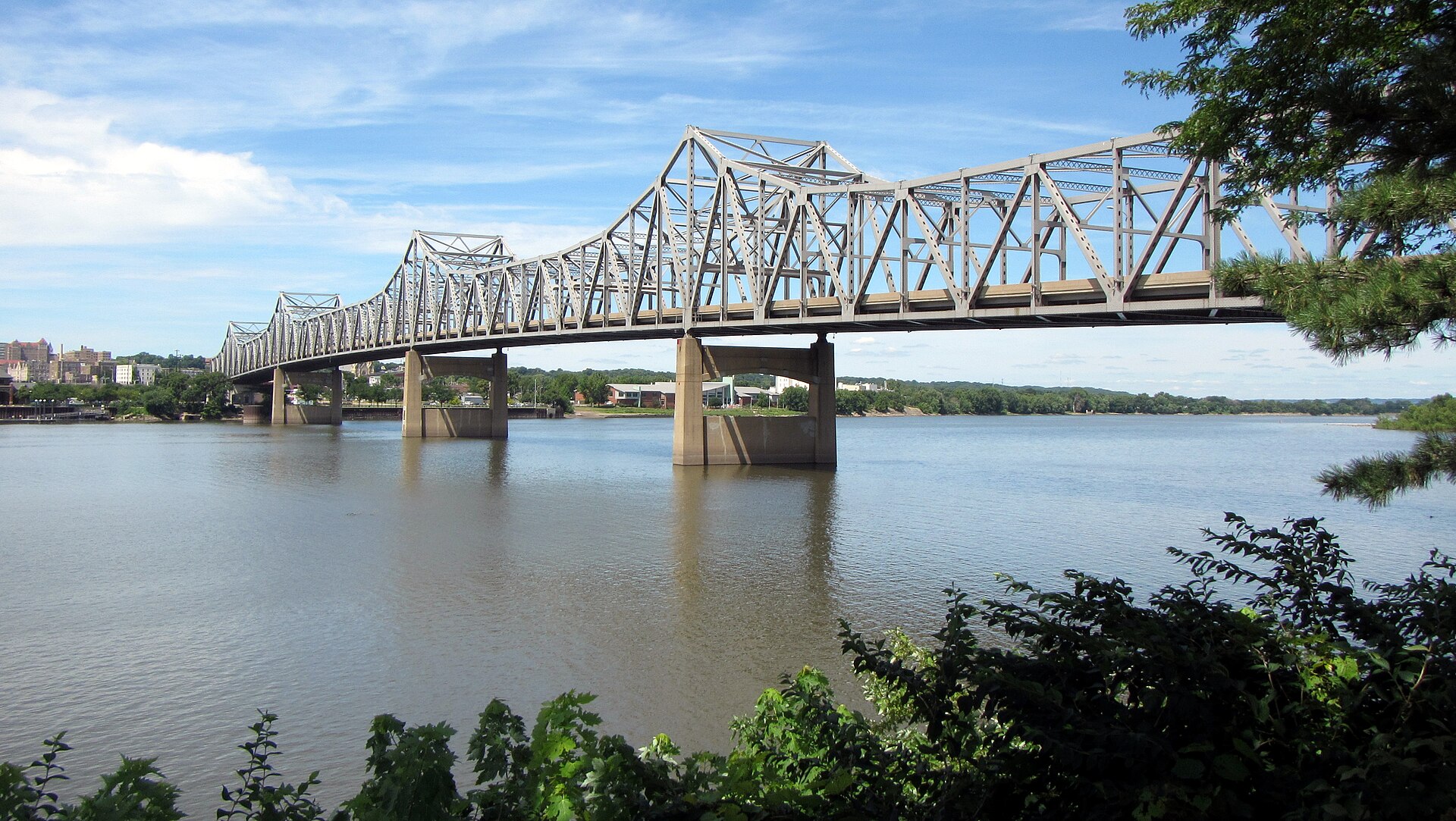 Murray Baker Bridge from East Peoria — Illinois