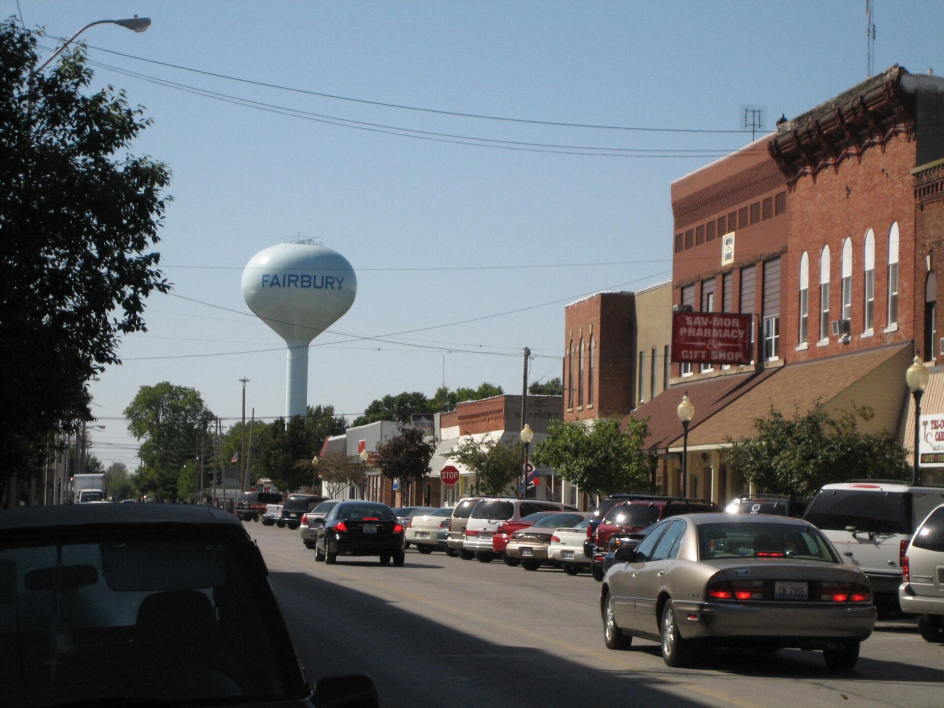 Downtown, Fairbury, Illinois, USA.