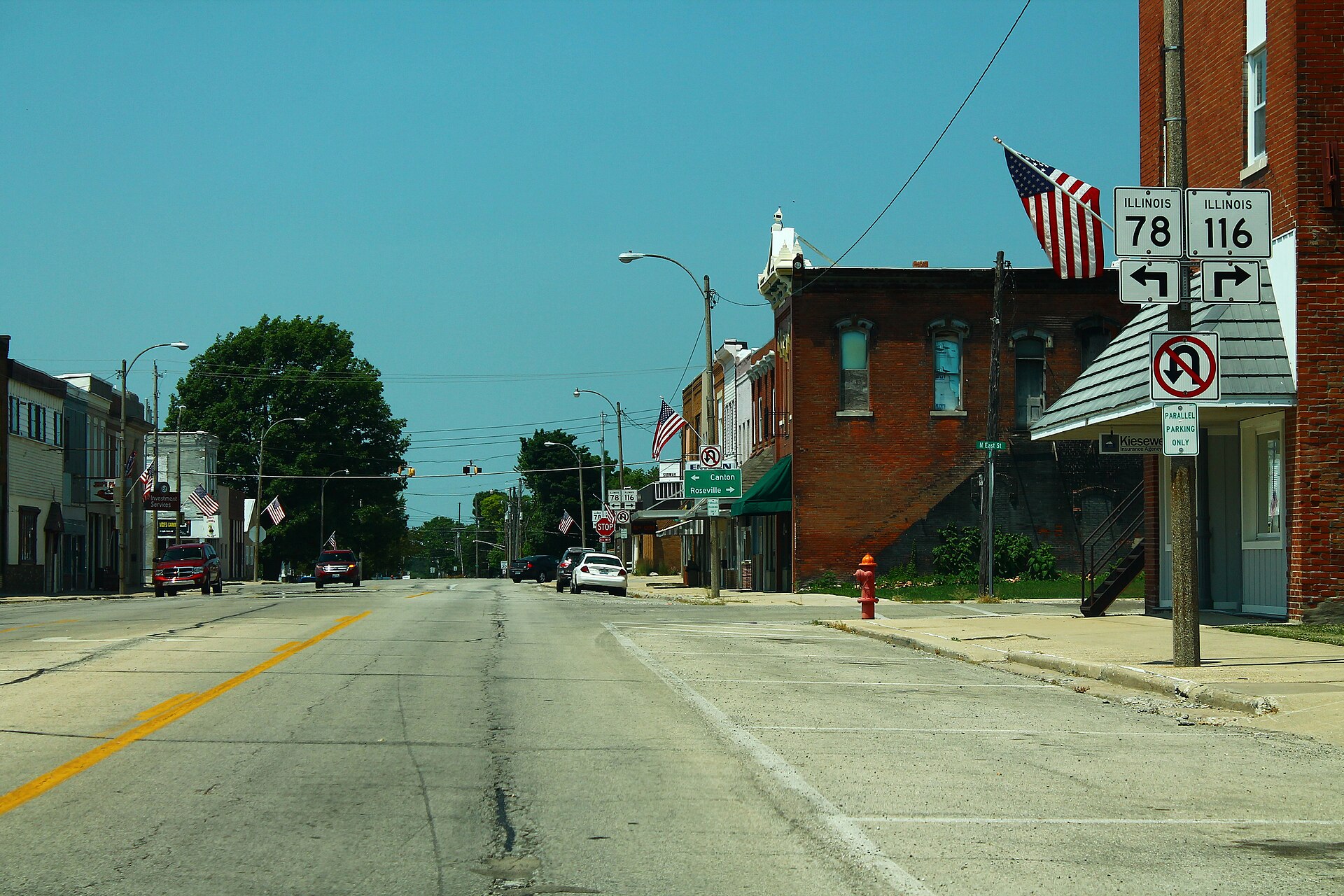 Main Street in Farmington, Illinois