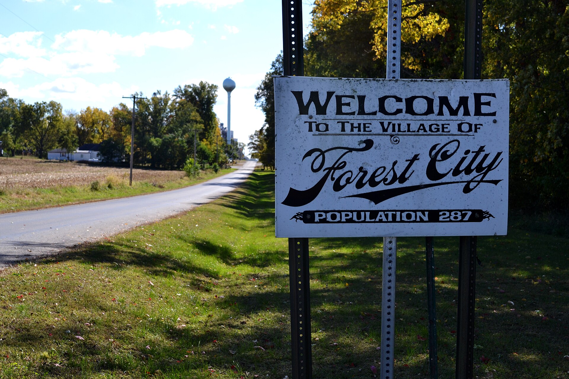 Wooded landscape in Forest City, Illinois