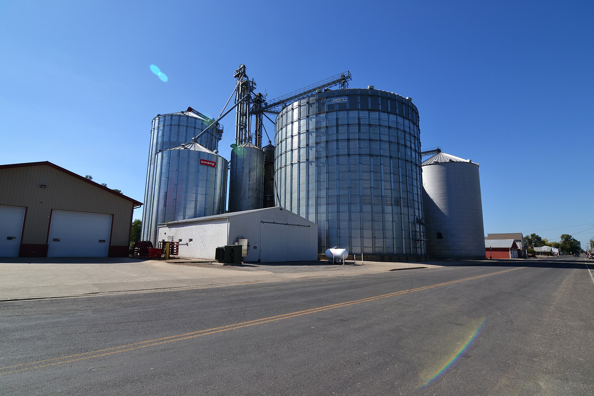 Grain elevator on Main Street, Glasford Illinois