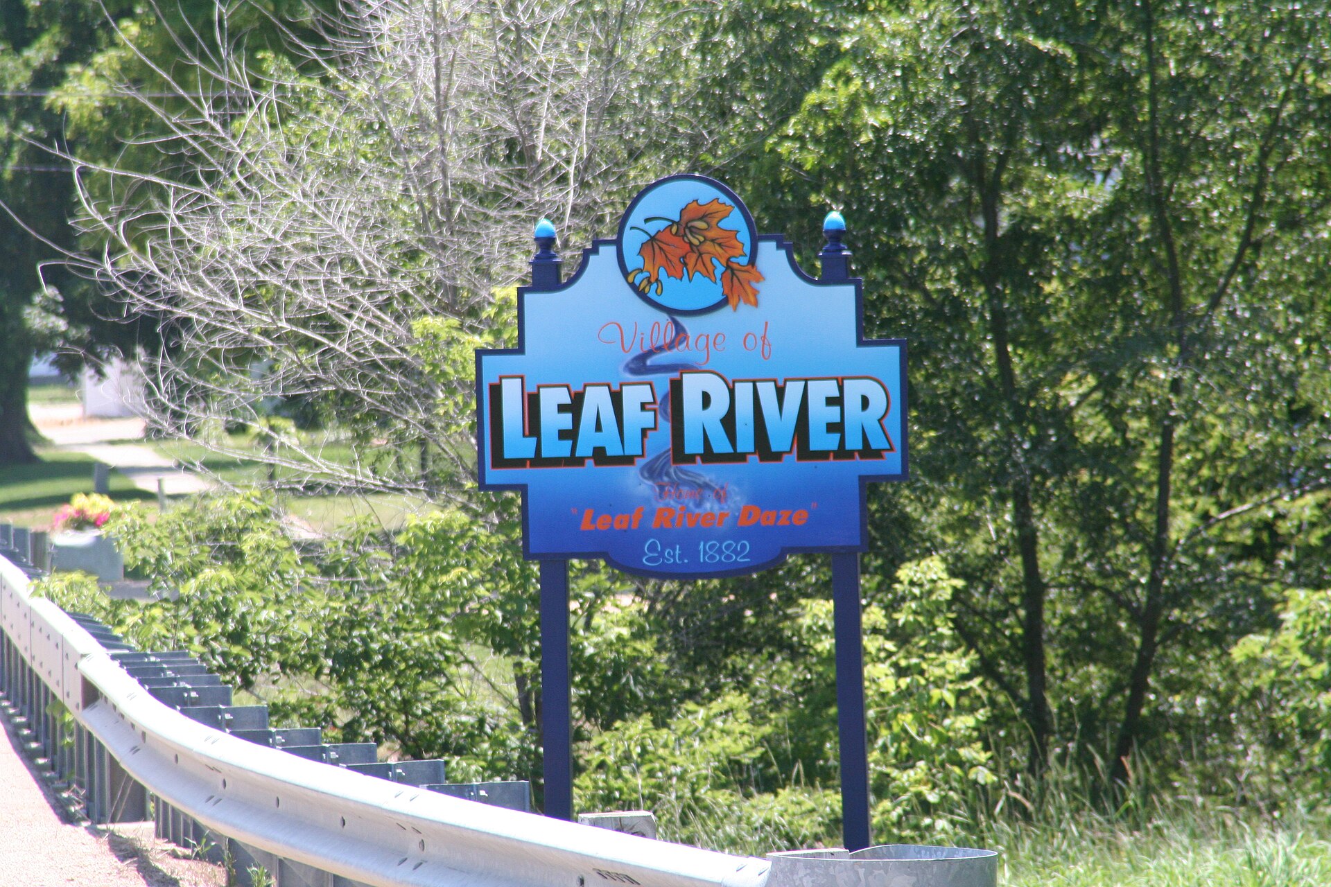 River landscape in Leaf River, Illinois