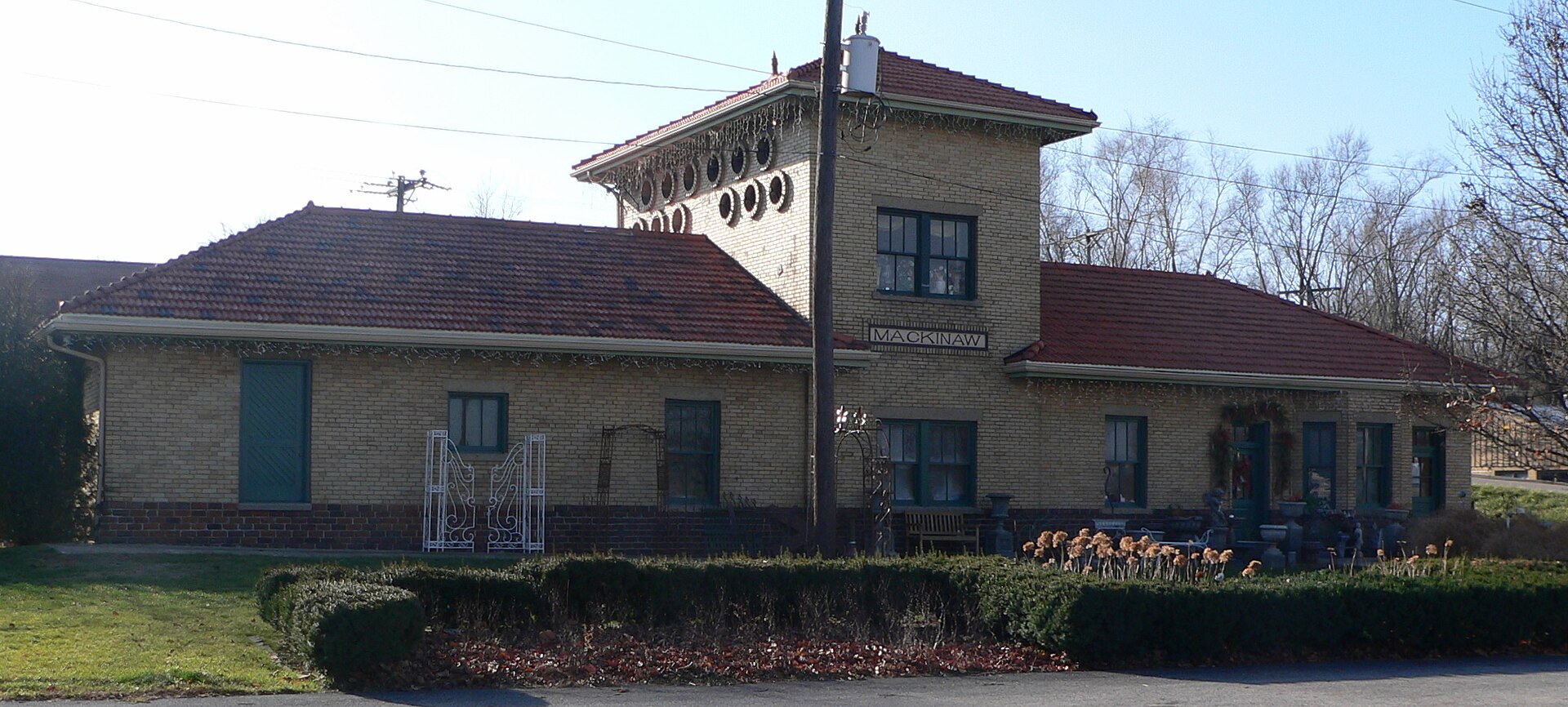Railway station in Mackinaw, Illinois