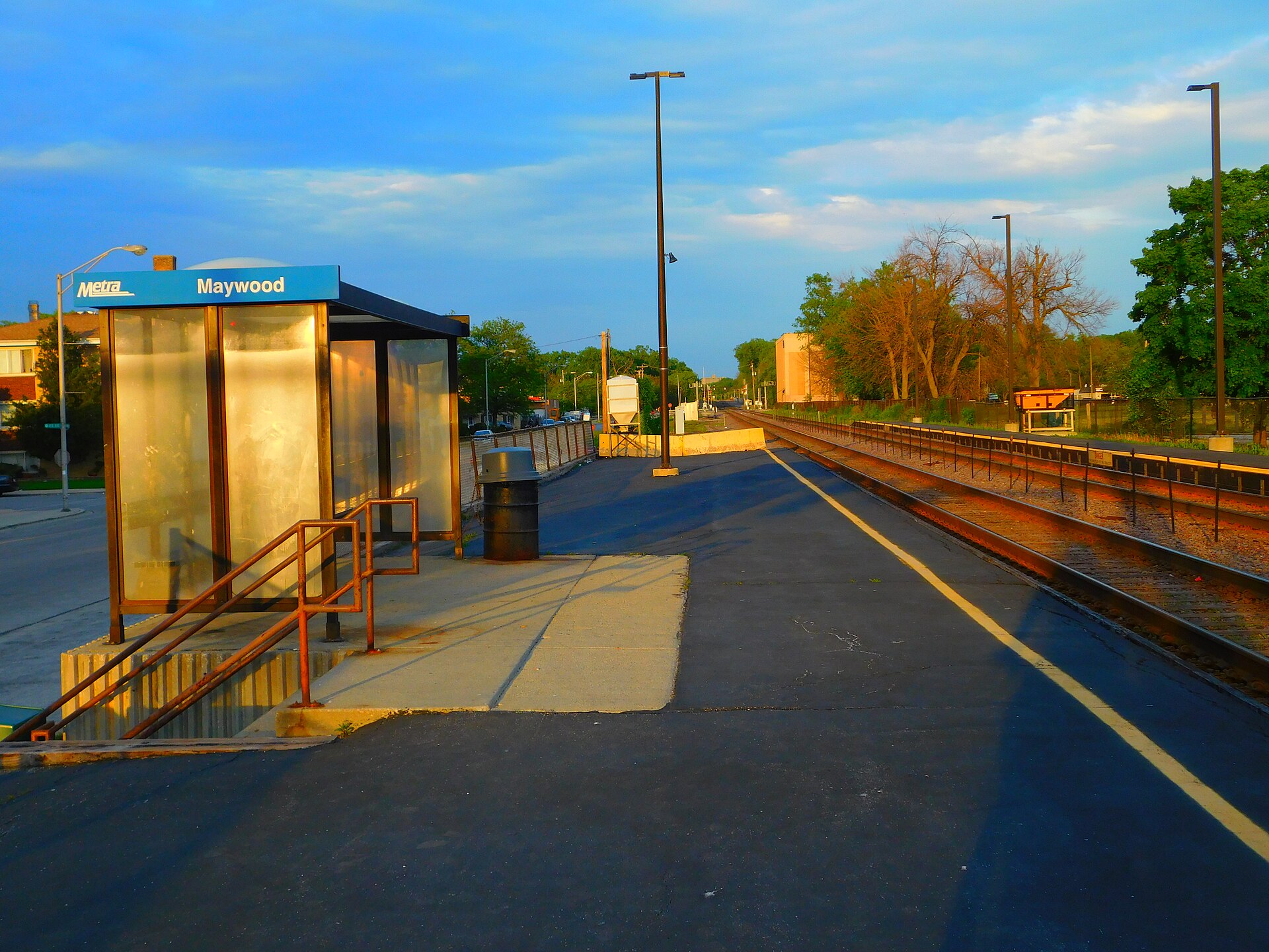Maywood Metra station in May 2016. — Illinois