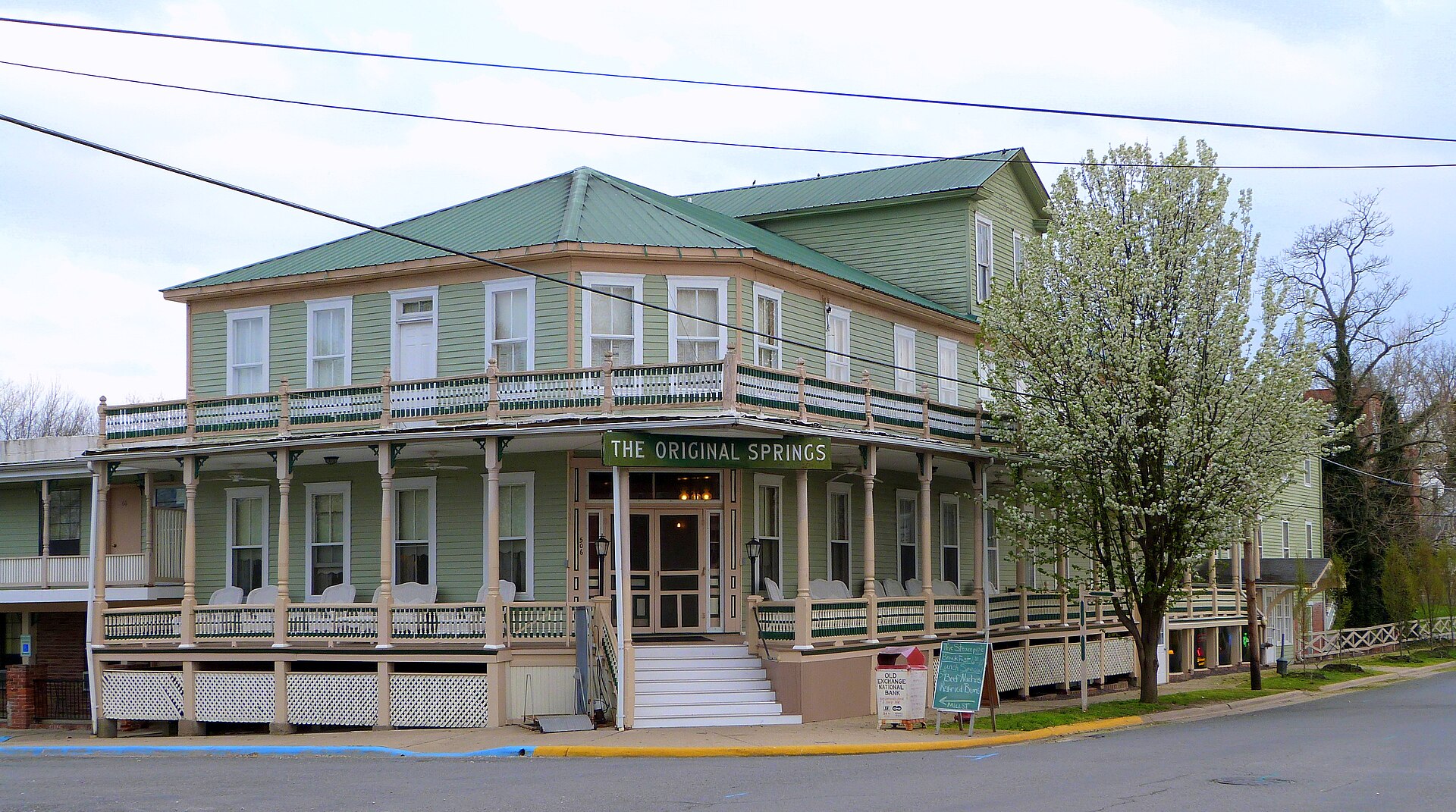 The historic Original Springs Hotel and Bathhouse (built 1892), located at 301 East Walnut Street in Okawville, Illinois, United States, is listed on the US National Register of Historic Places.