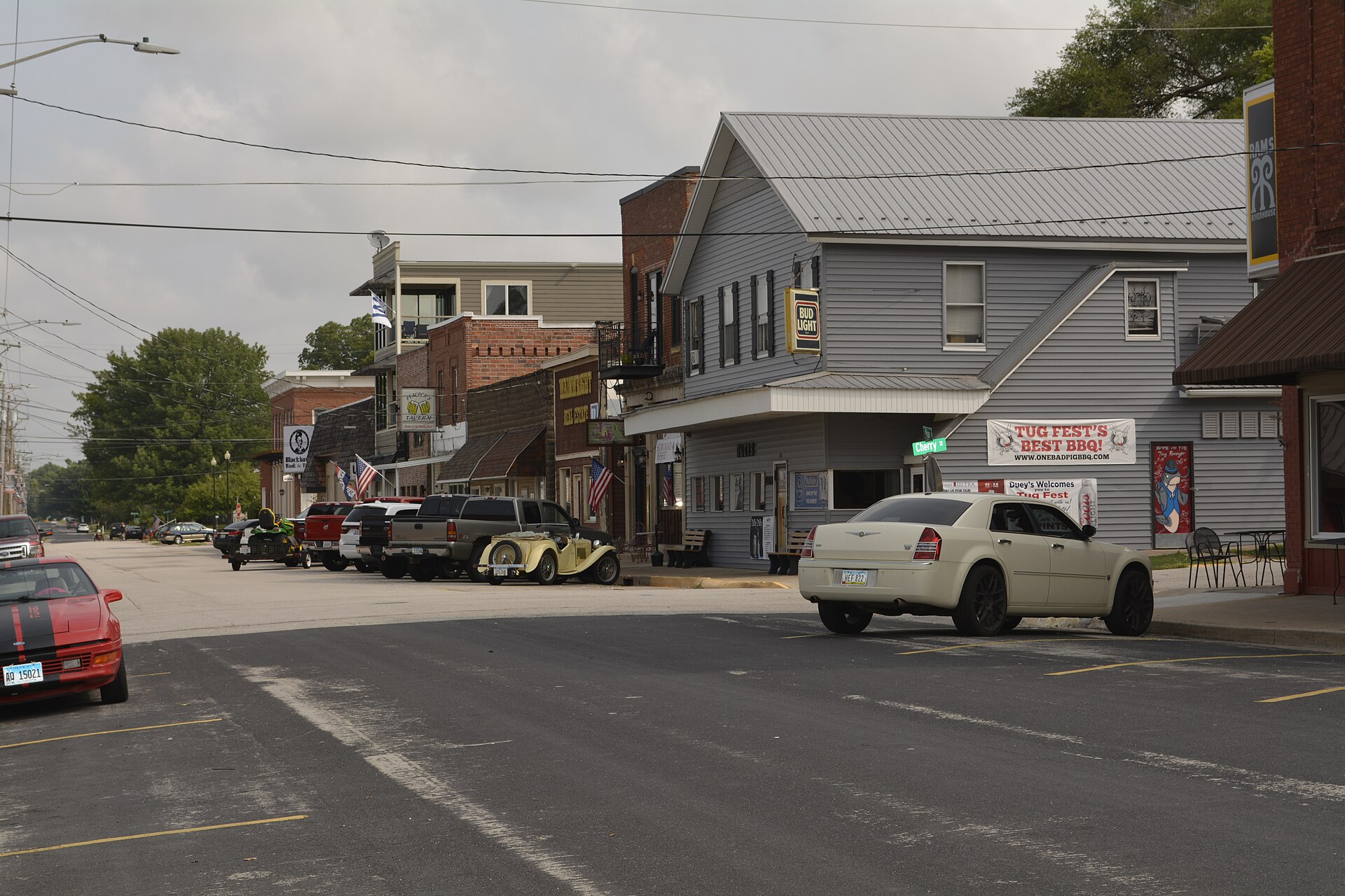 Street scene in Port Byron, Illinois