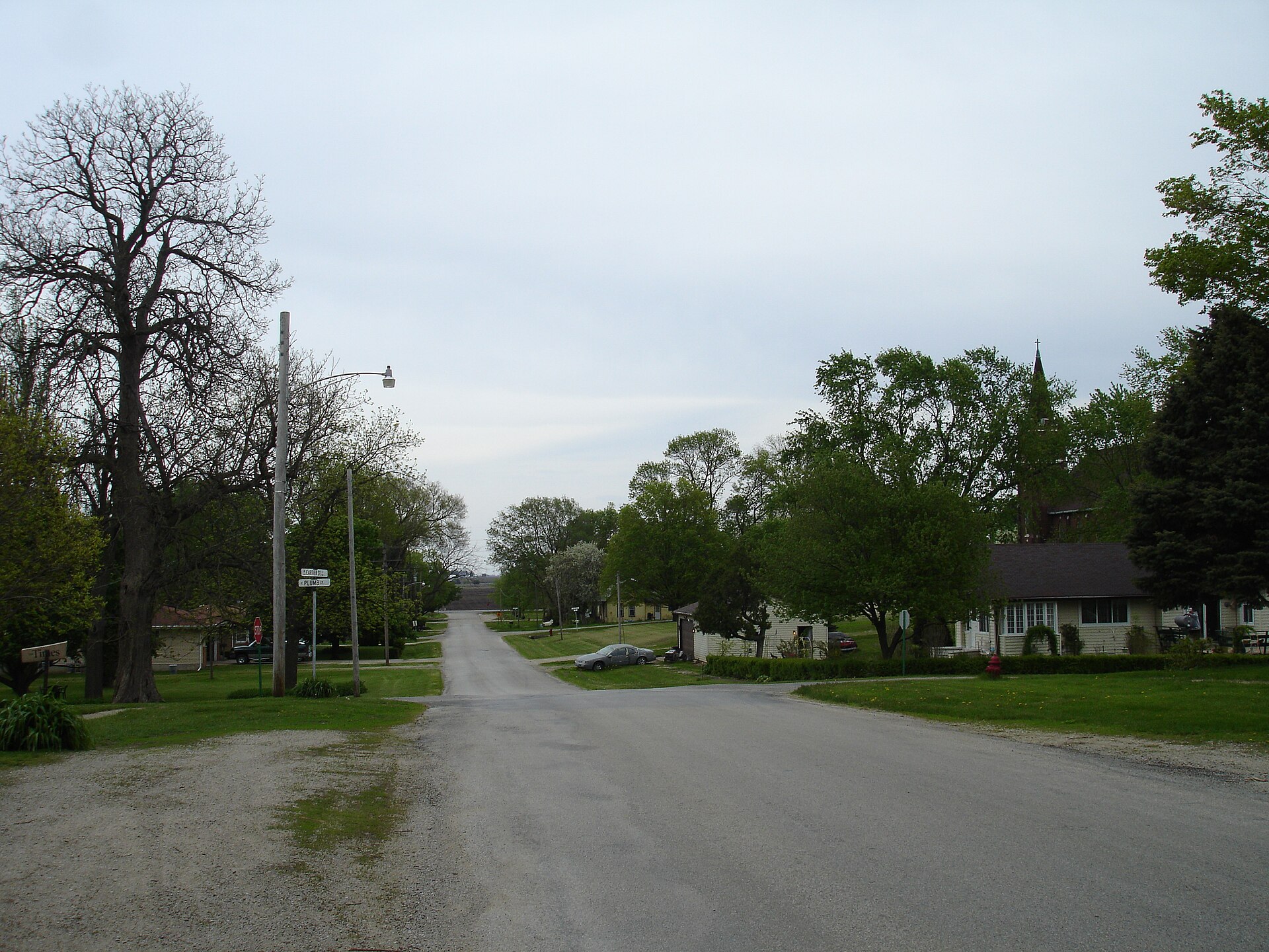 Plumb Street in Ransom, Illinois, USA