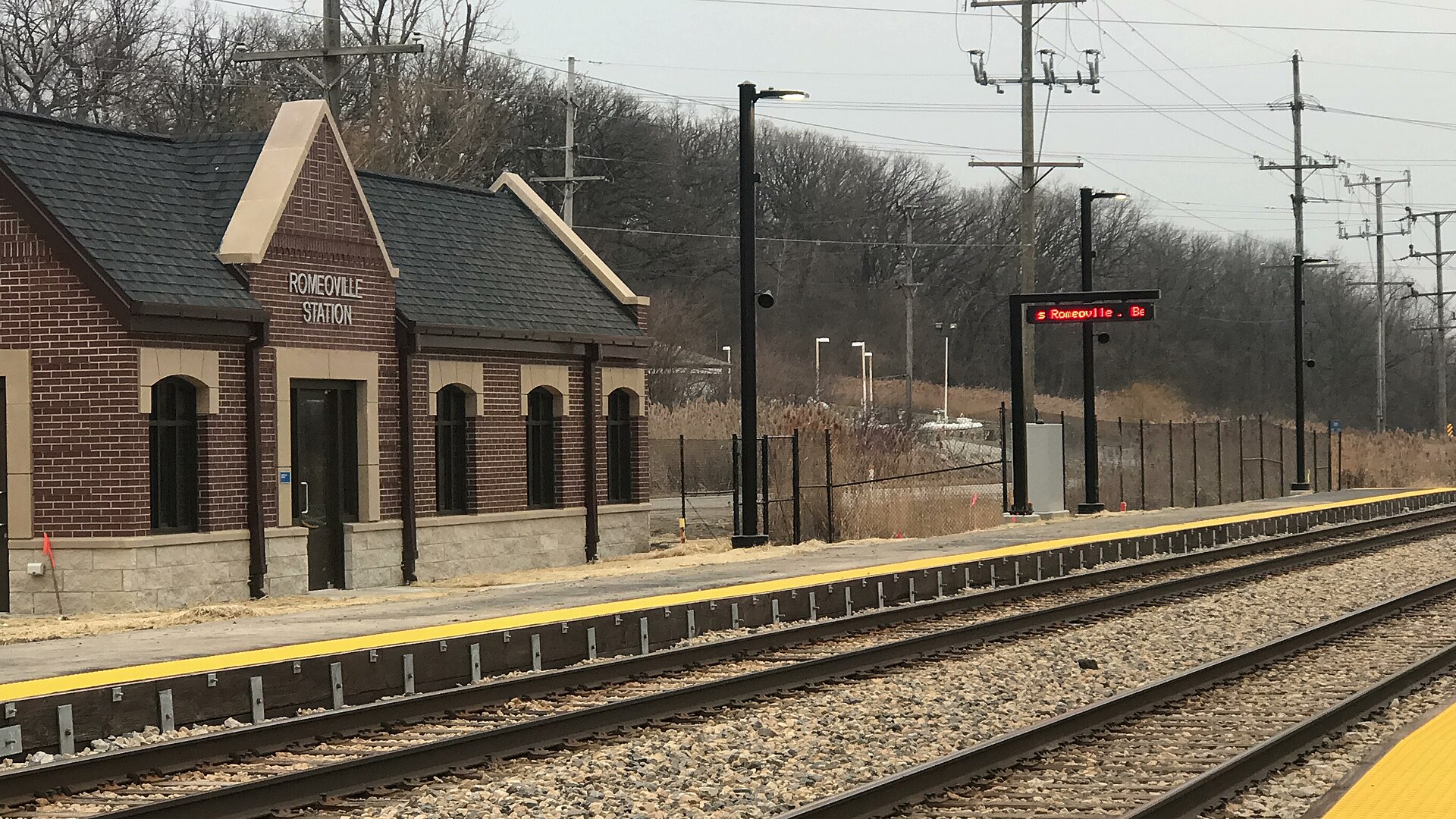 Romeoville Metra Station in early 2018 prior to the official opening. — Illinois