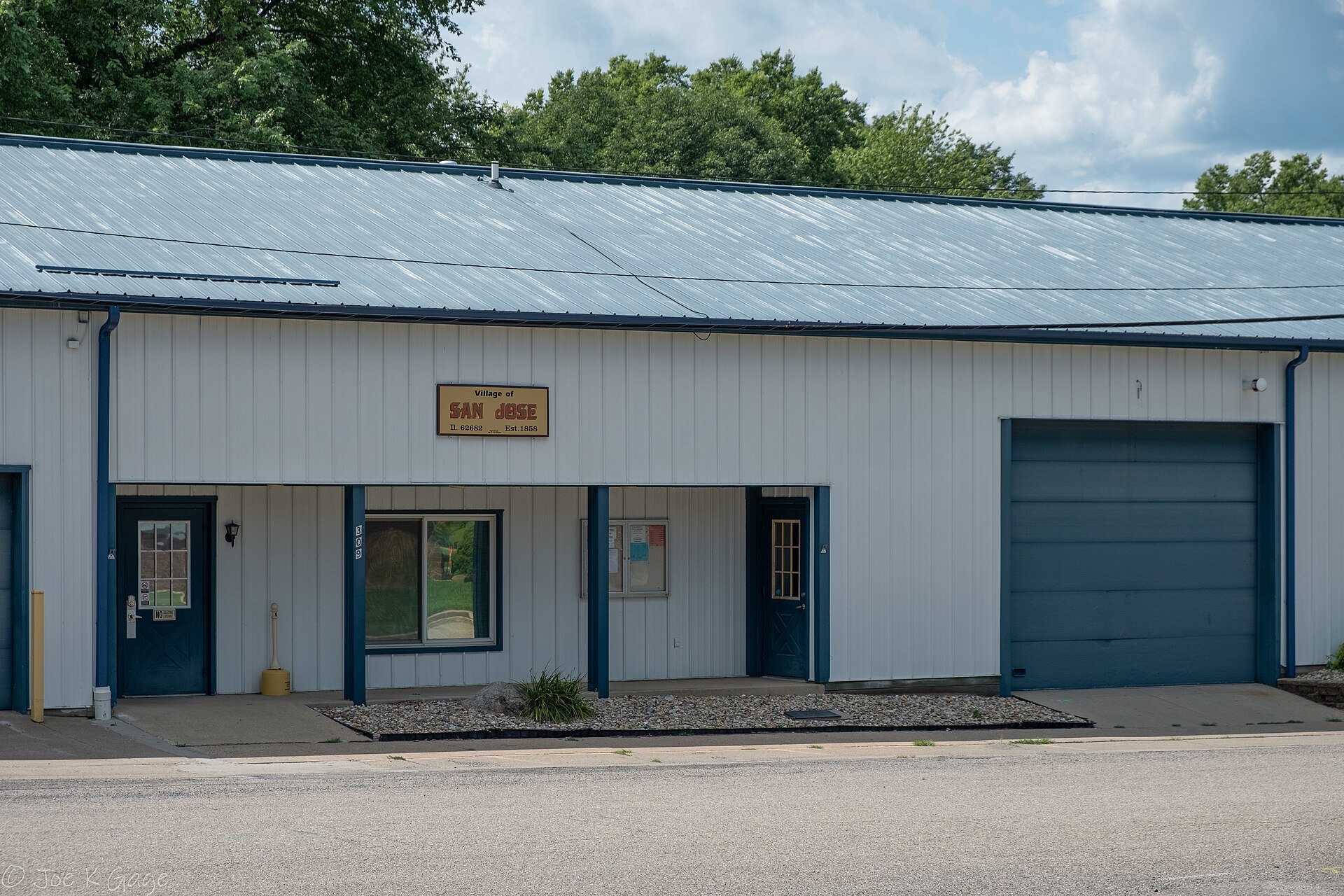 San Jose Village Hall in San Jose, Illinois.