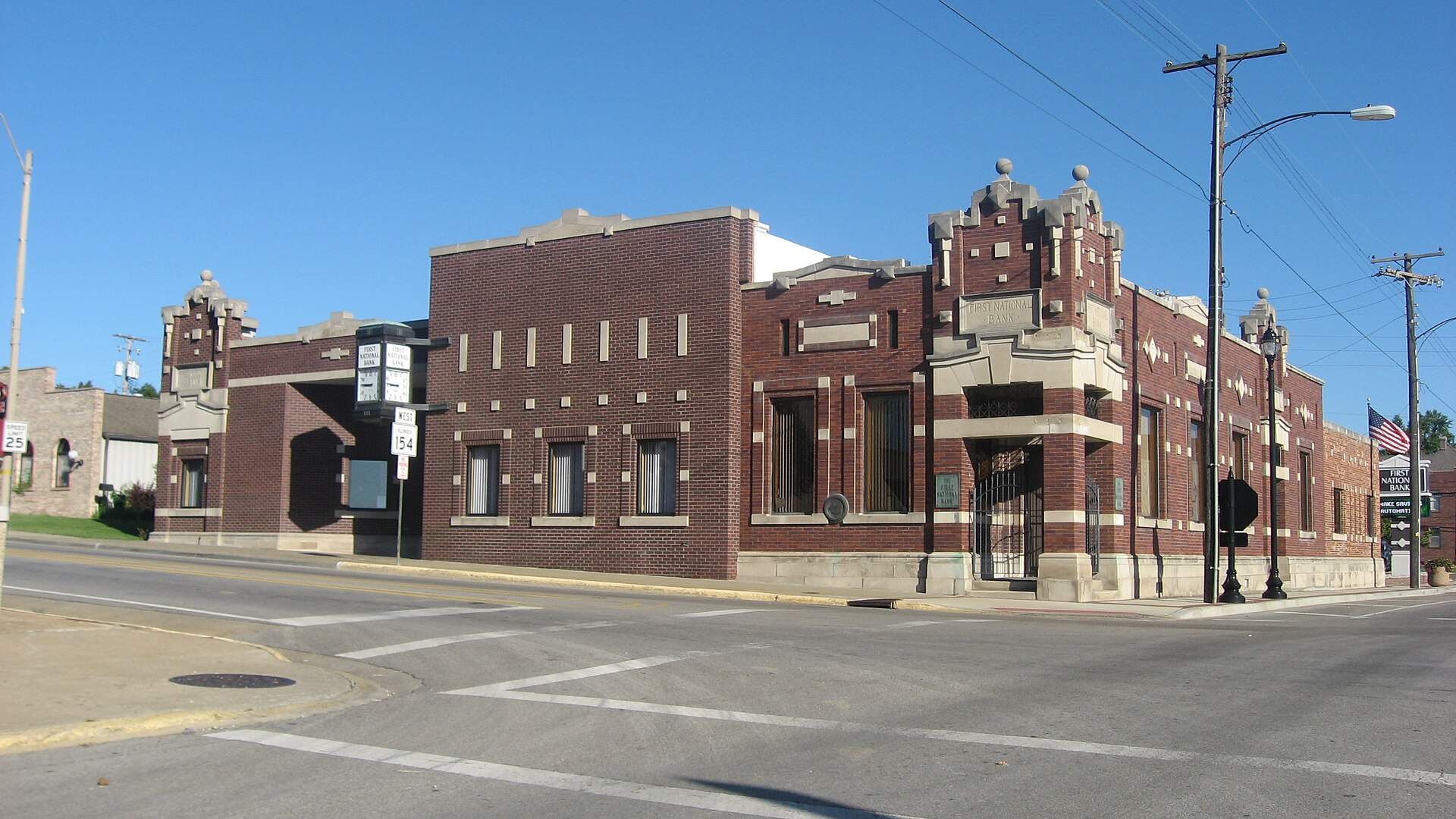 Downtown streets in Sparta, Illinois