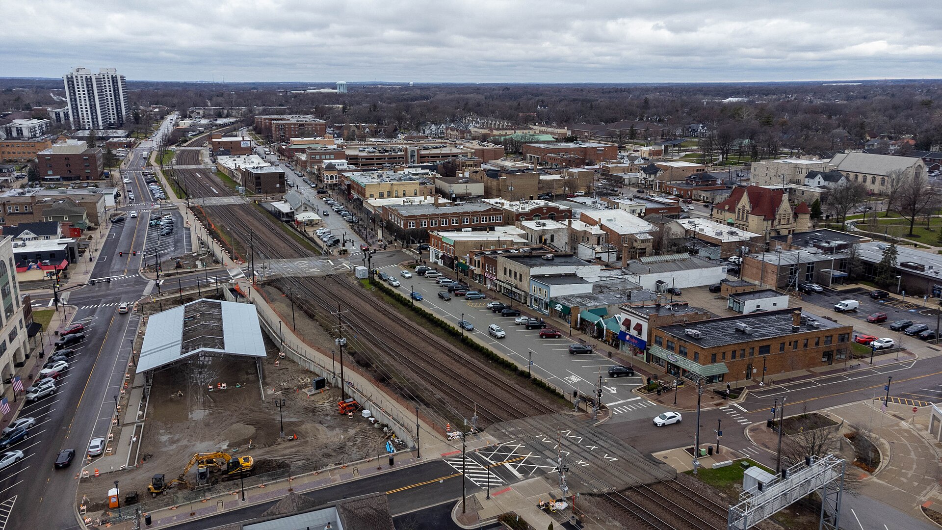 The Skyline of downtown Wheaton, IL. — Illinois