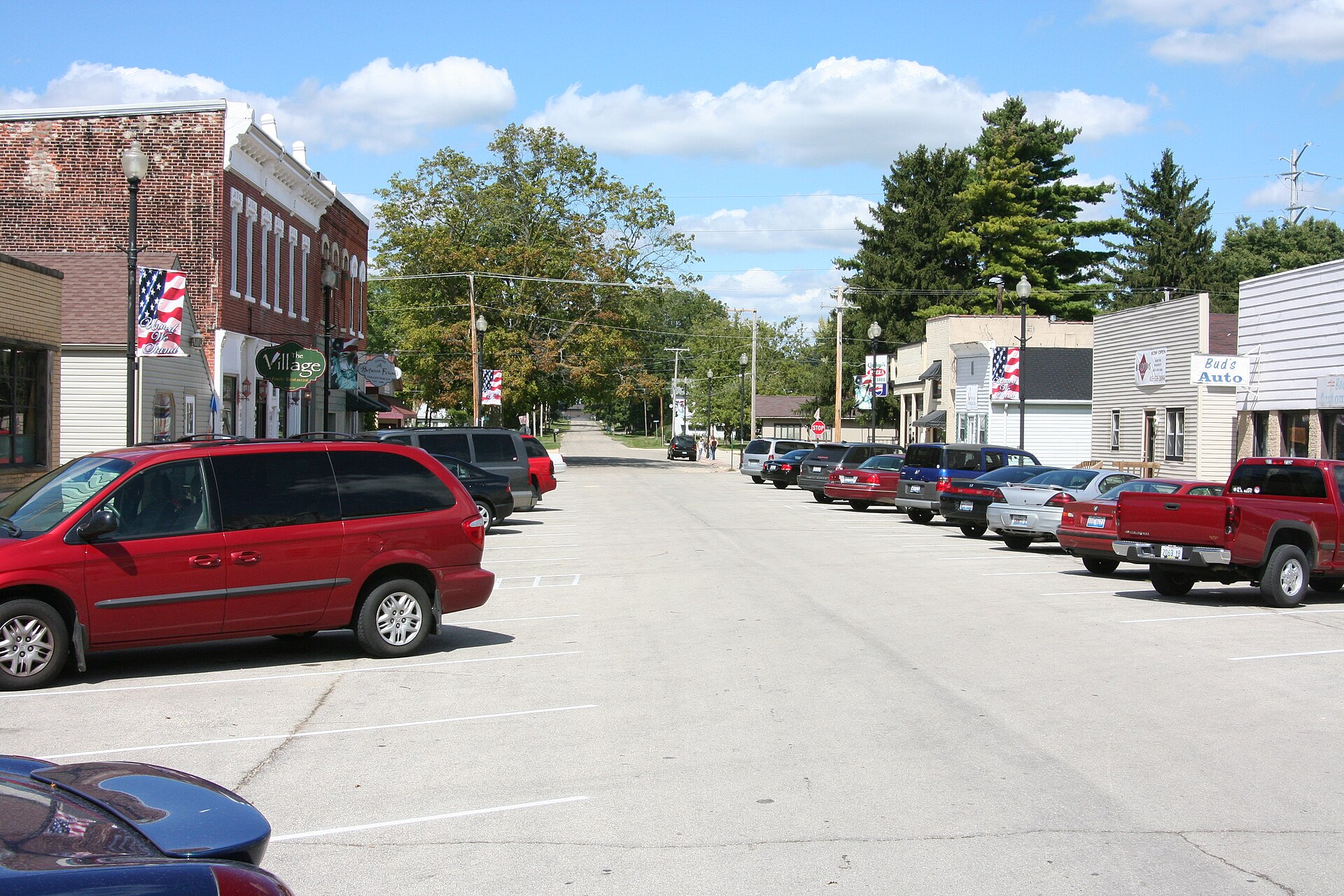 Downtown streets in Winnebago, Illinois