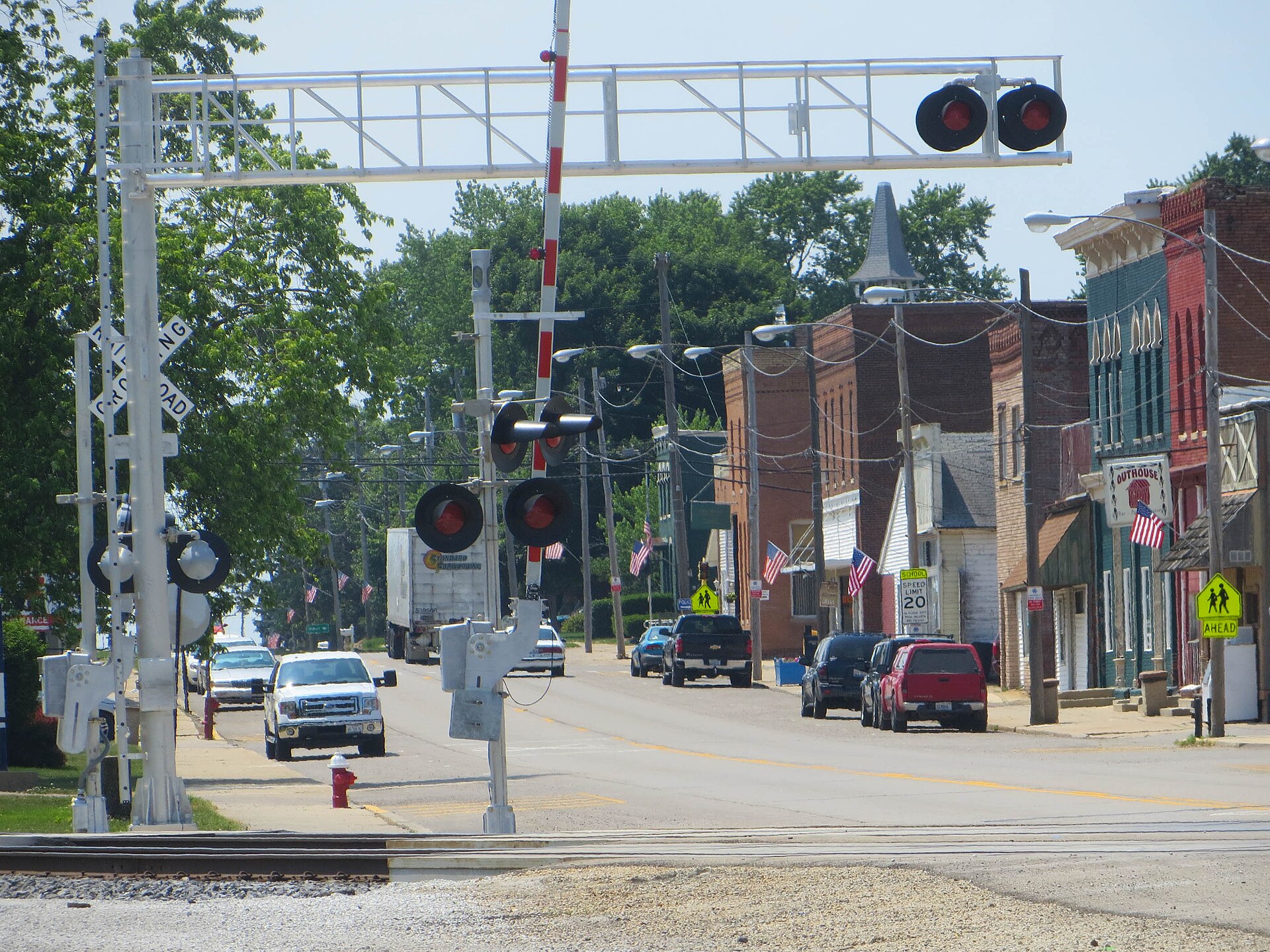 Main Street in Wyanet, Illinois