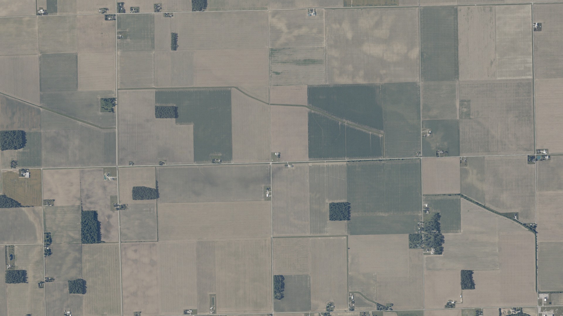Aerial view of land around Jackson, Indiana