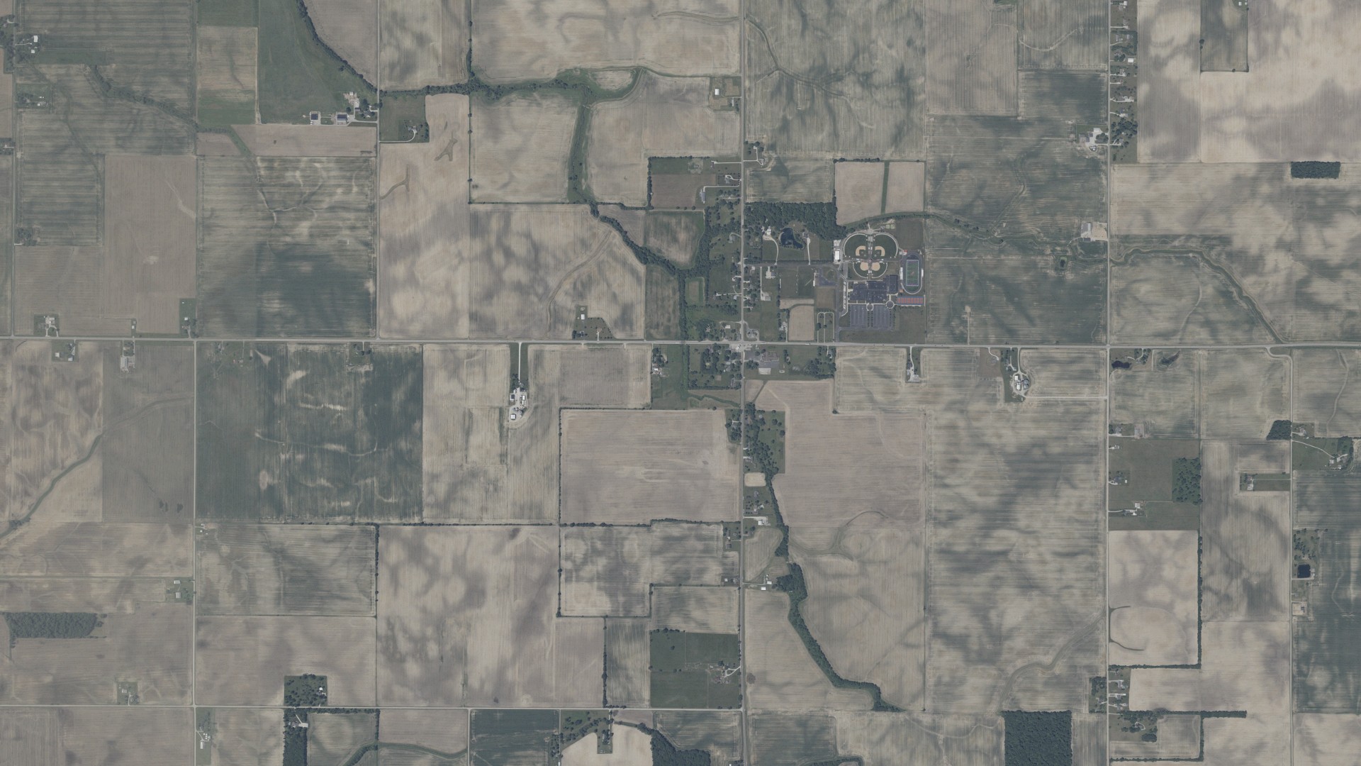 Natural-color aerial photograph of land around Jefferson, Indiana