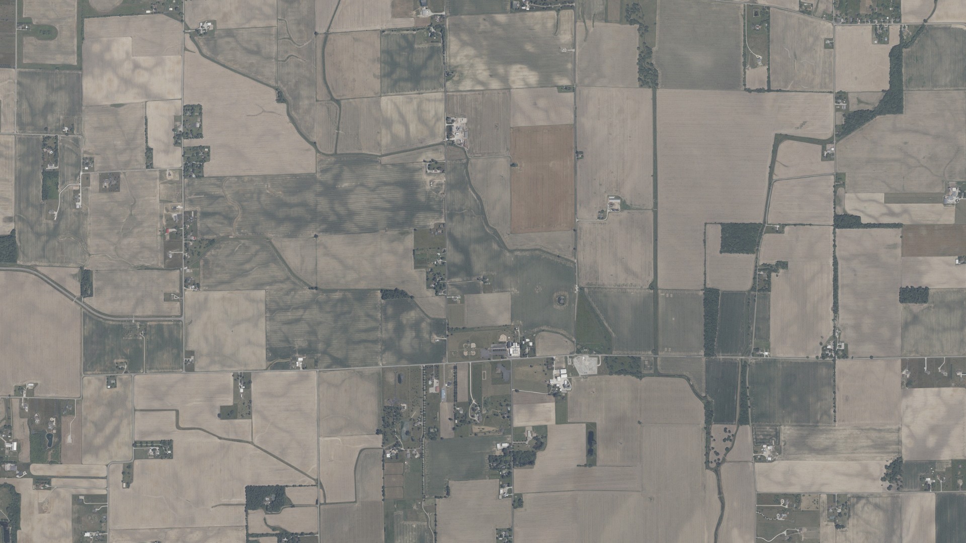 Aerial view of land around Clark, Indiana