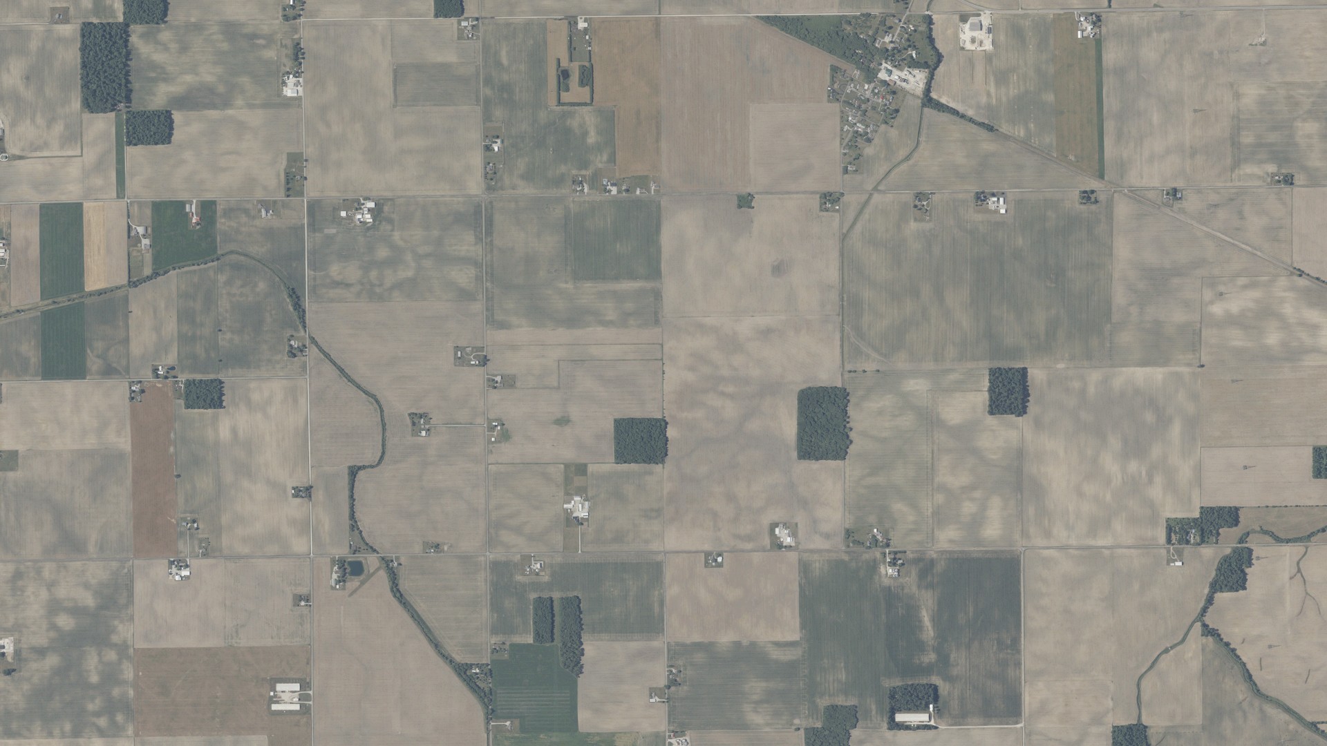 Aerial view of land around Harrison, Indiana