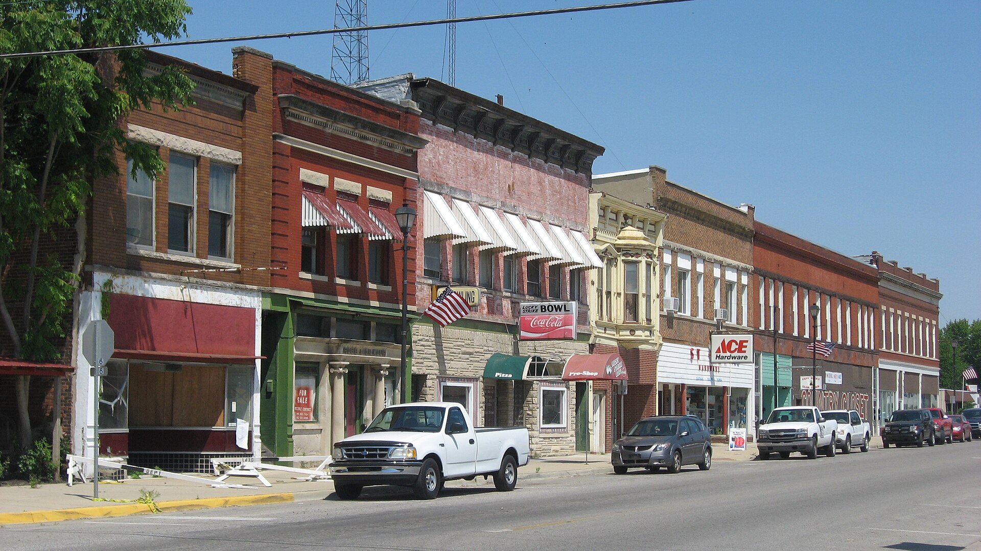 Buildings on the western side of the 100 block of S. — Clinton, Indiana