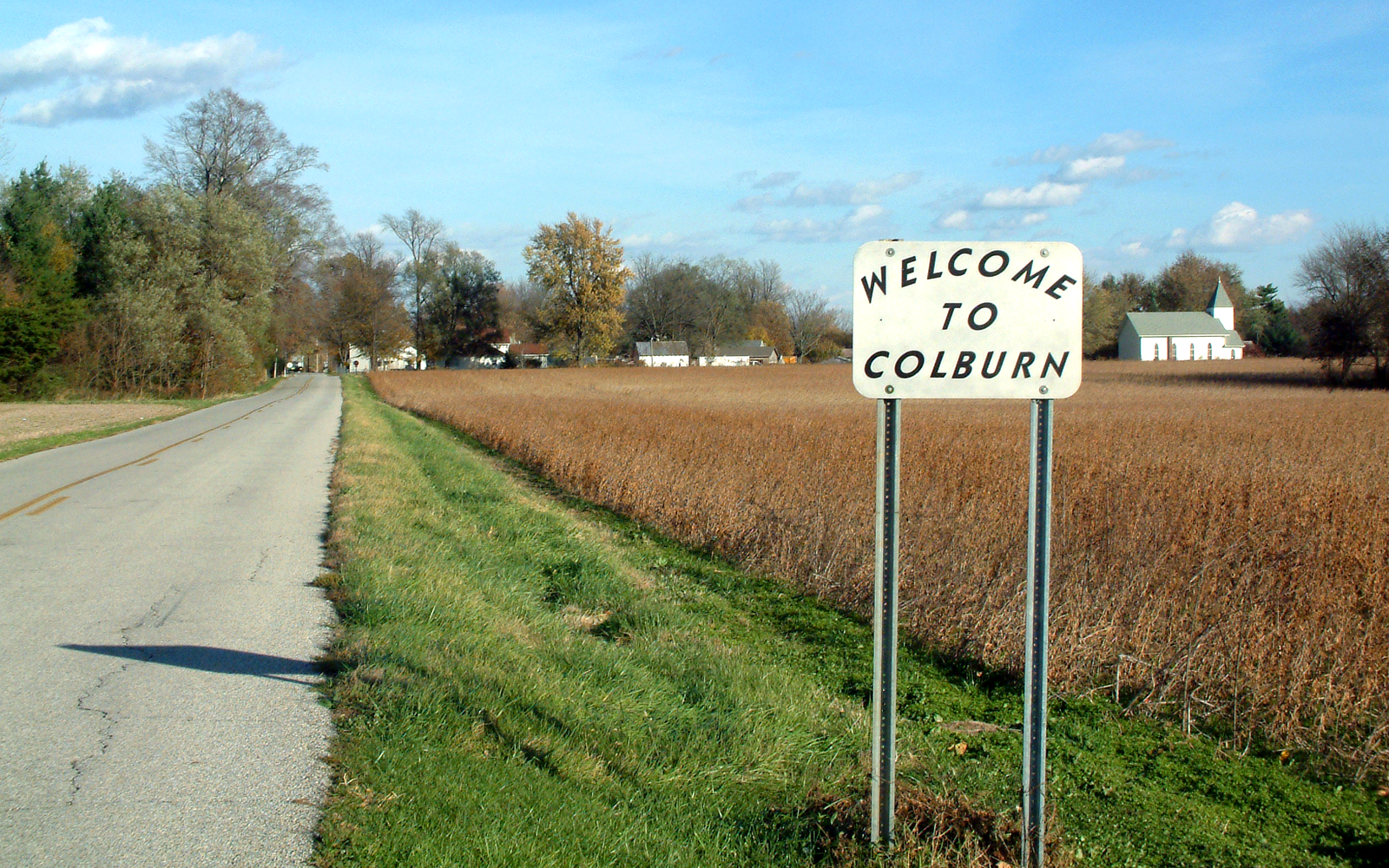 Looking east toward the town of Colburn in Tippecanoe County, Indiana.