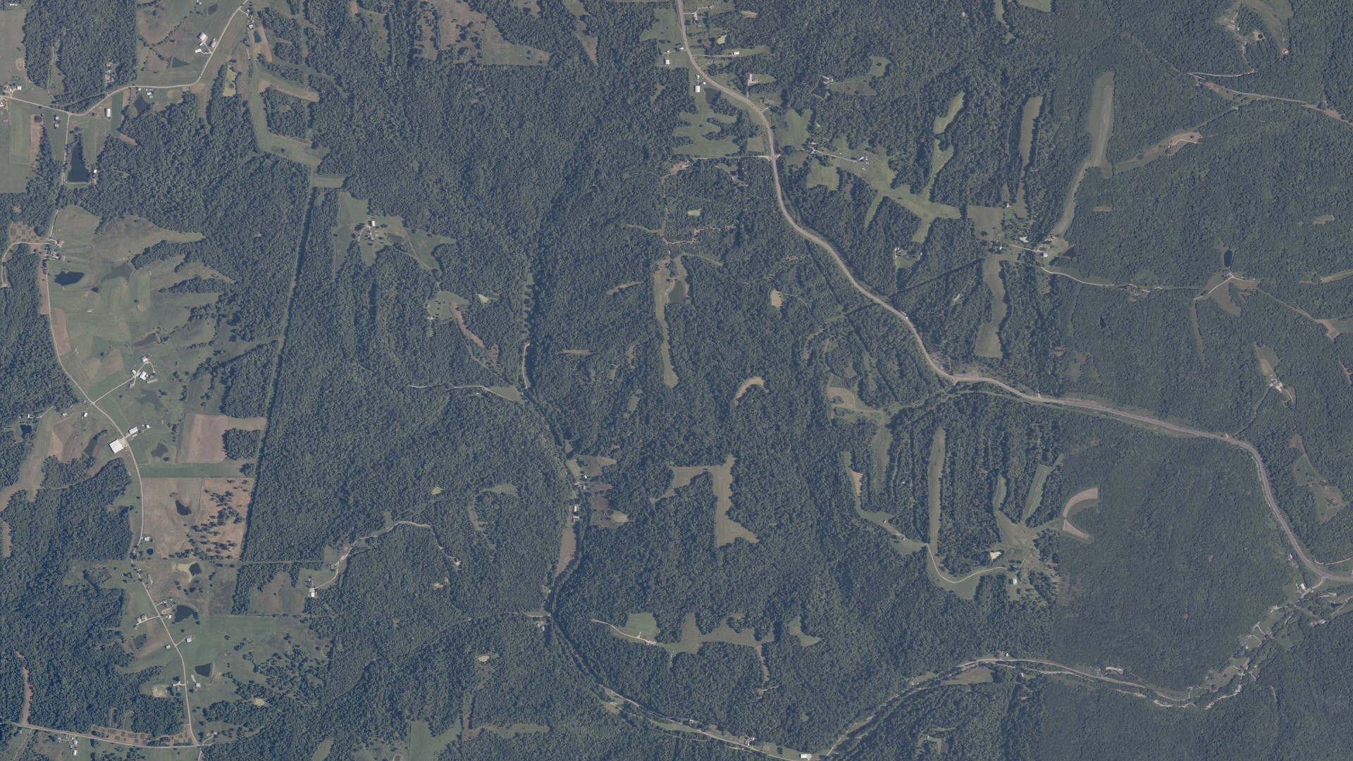 Aerial view of land around Craig, Indiana