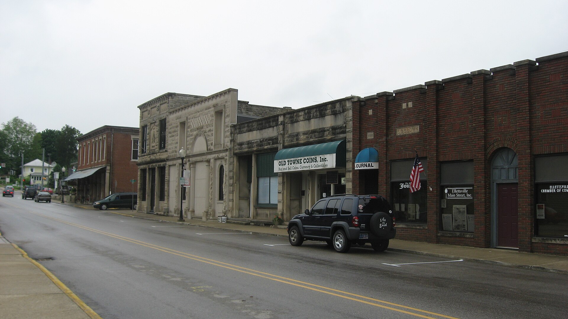 Buildings on the western side of the 200 block of N. — Ellettsville, Indiana