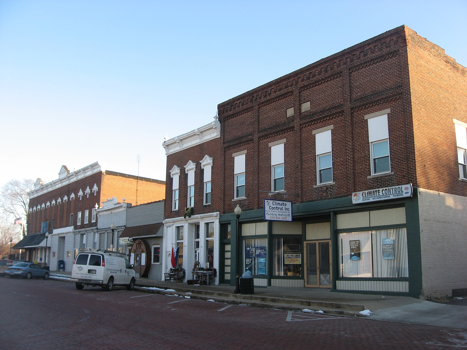 Buildings on the southern side of the first block of W. — Leesburg, Indiana