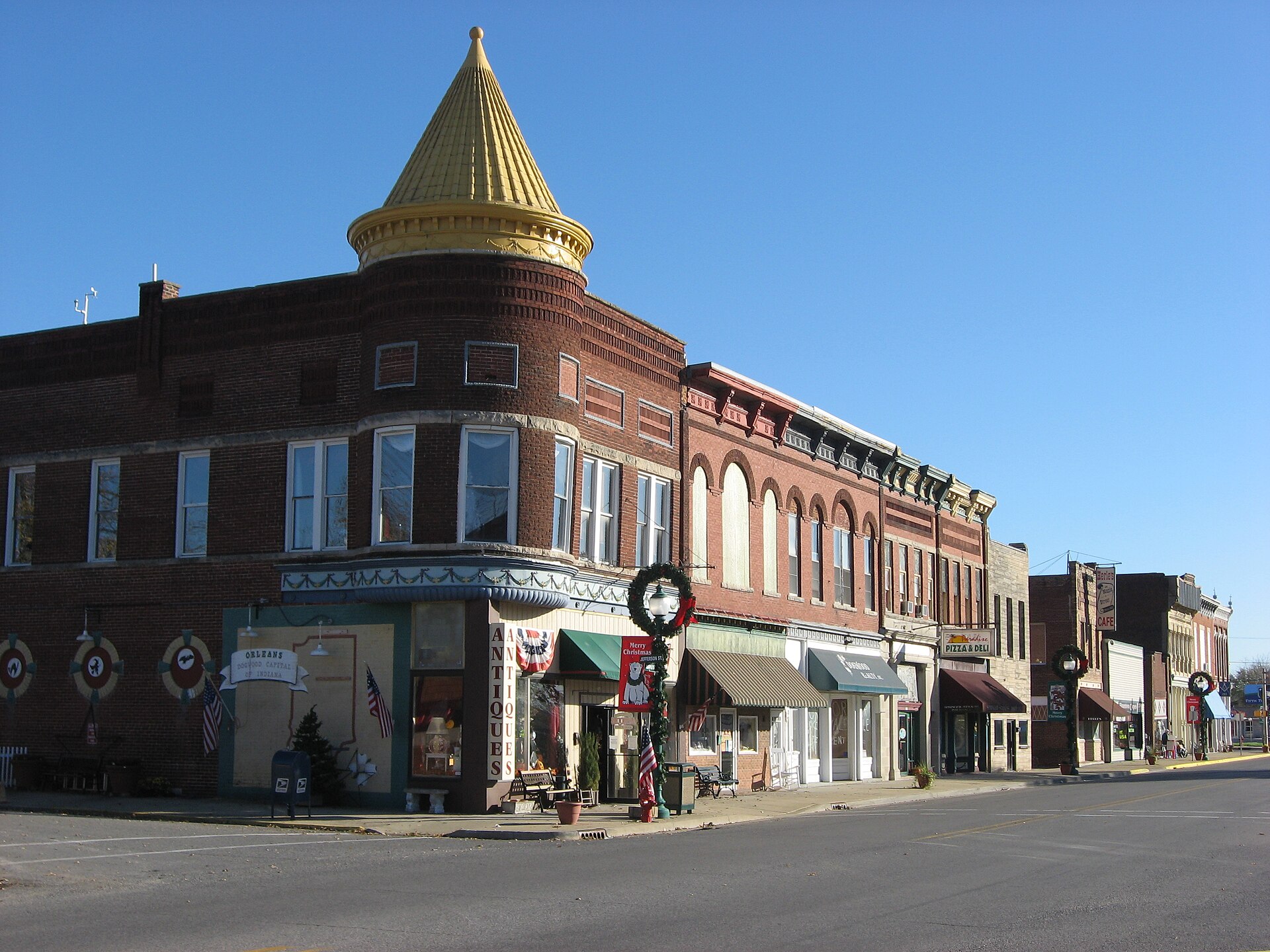 Buildings on the eastern side of the 100 block of S. — Orleans, Indiana